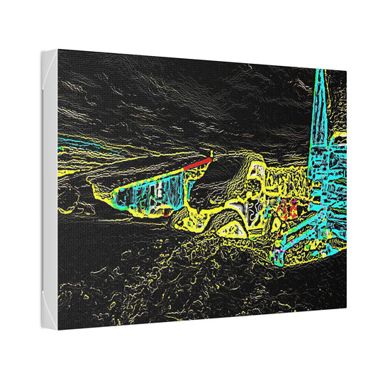 Polyester Canvas ... "Snow Vehicle In Snow Storm At-Rest" ... Circa 12Mar23 ... Central Idaho ... 18-Hours Rendering Time: Original Works ...