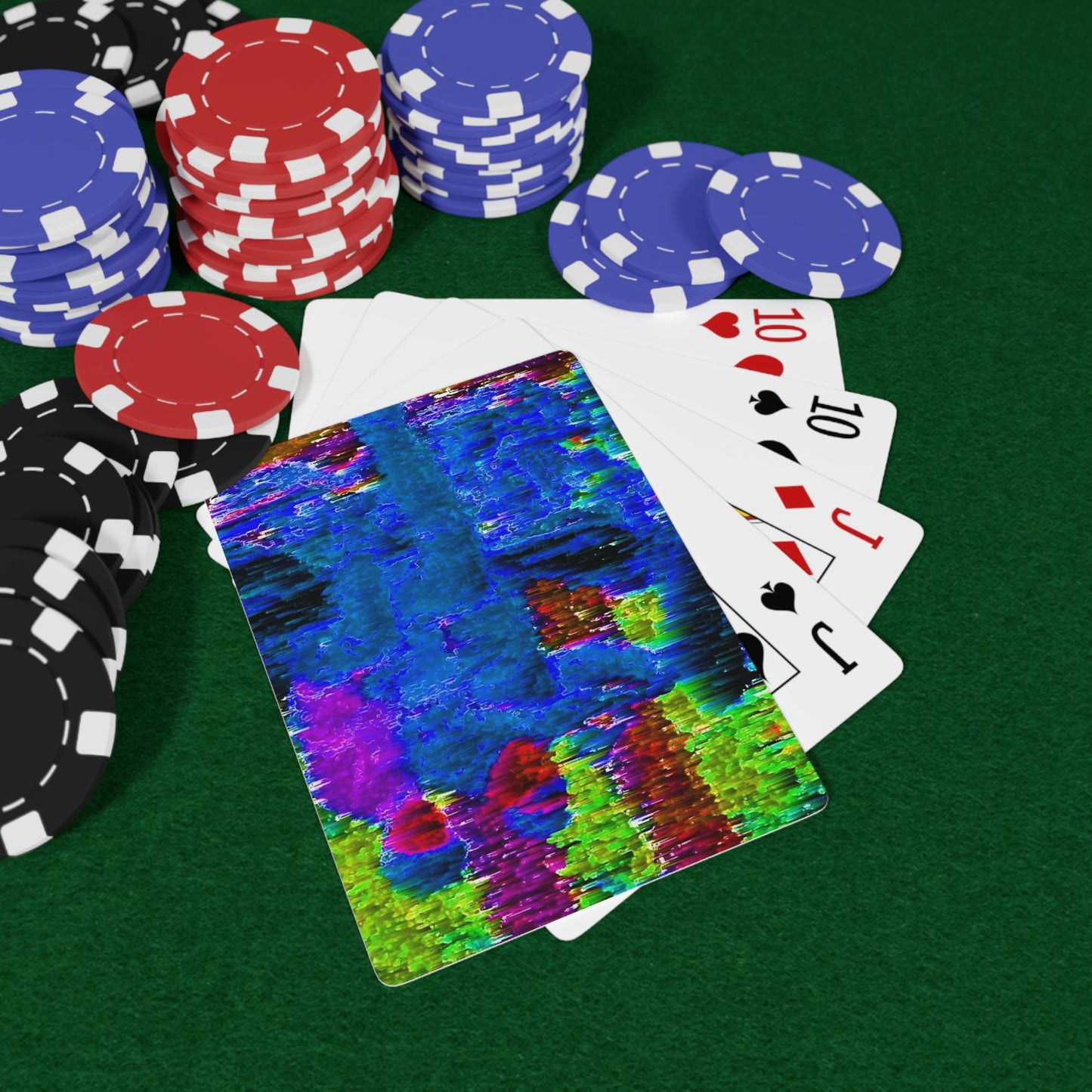 Custom Poker Cards ... "And 'I' Left His Dead A_s There By The Side-of-The-Road" ... Original Works ... (Grateful Dead: Me-And-My-Uncle)