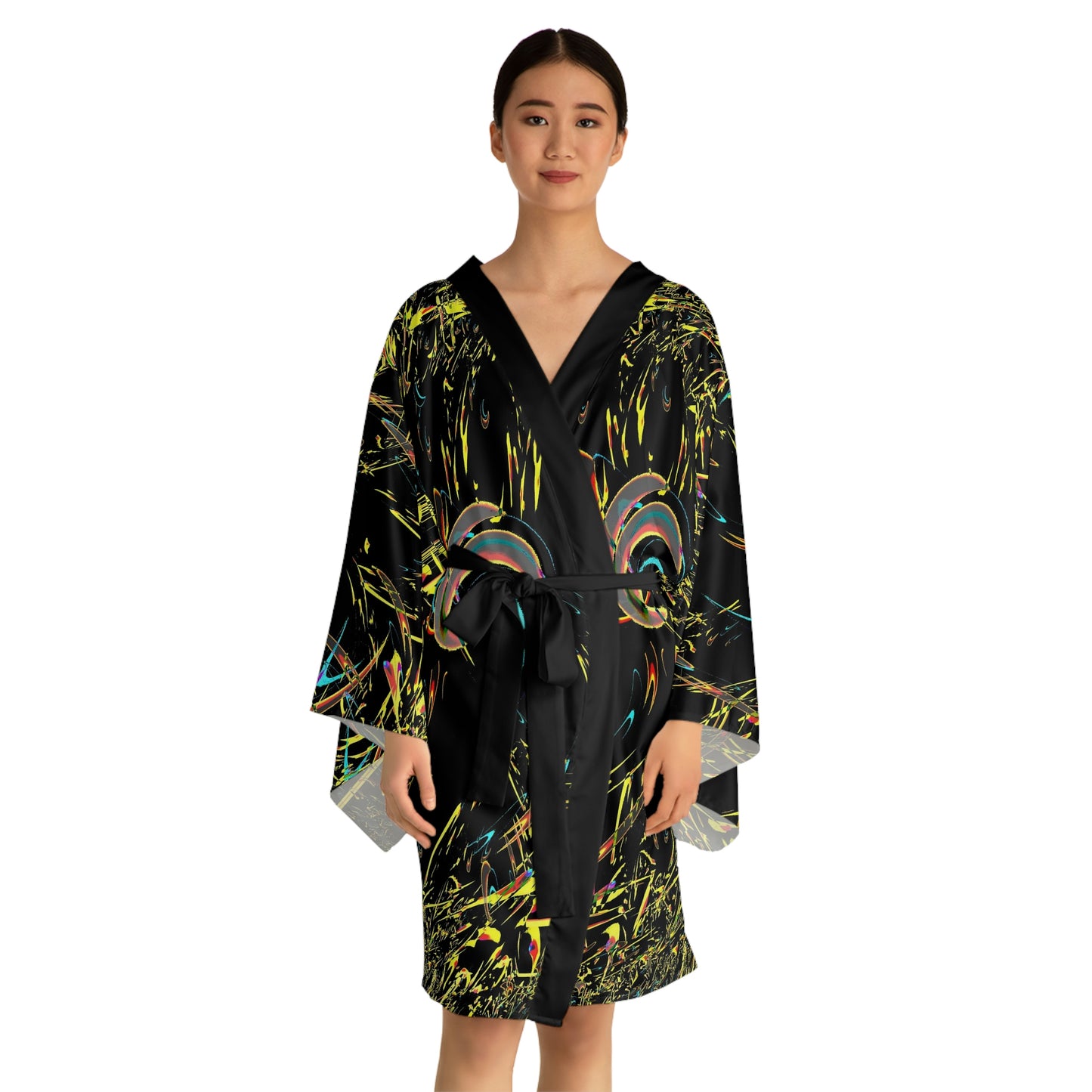 Long Sleeve Kimono Robe ... "Waning Moon" ... Central Idaho ... October 2022 ... Rendering Time: 22 Hours ... Original Works ...