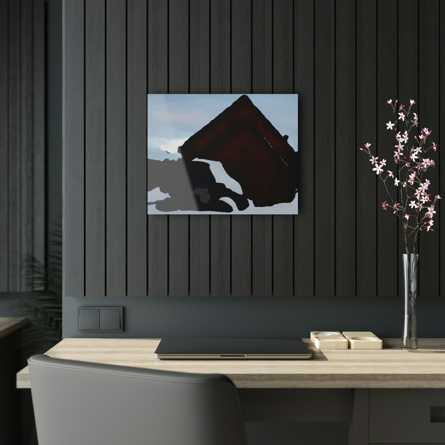 Acrylic Prints ... After An Intense Snow Storm ... 'Digging Out' ... A Vehicle & Cabin "In The Mountains" ... March 2023 ... Original Works ...