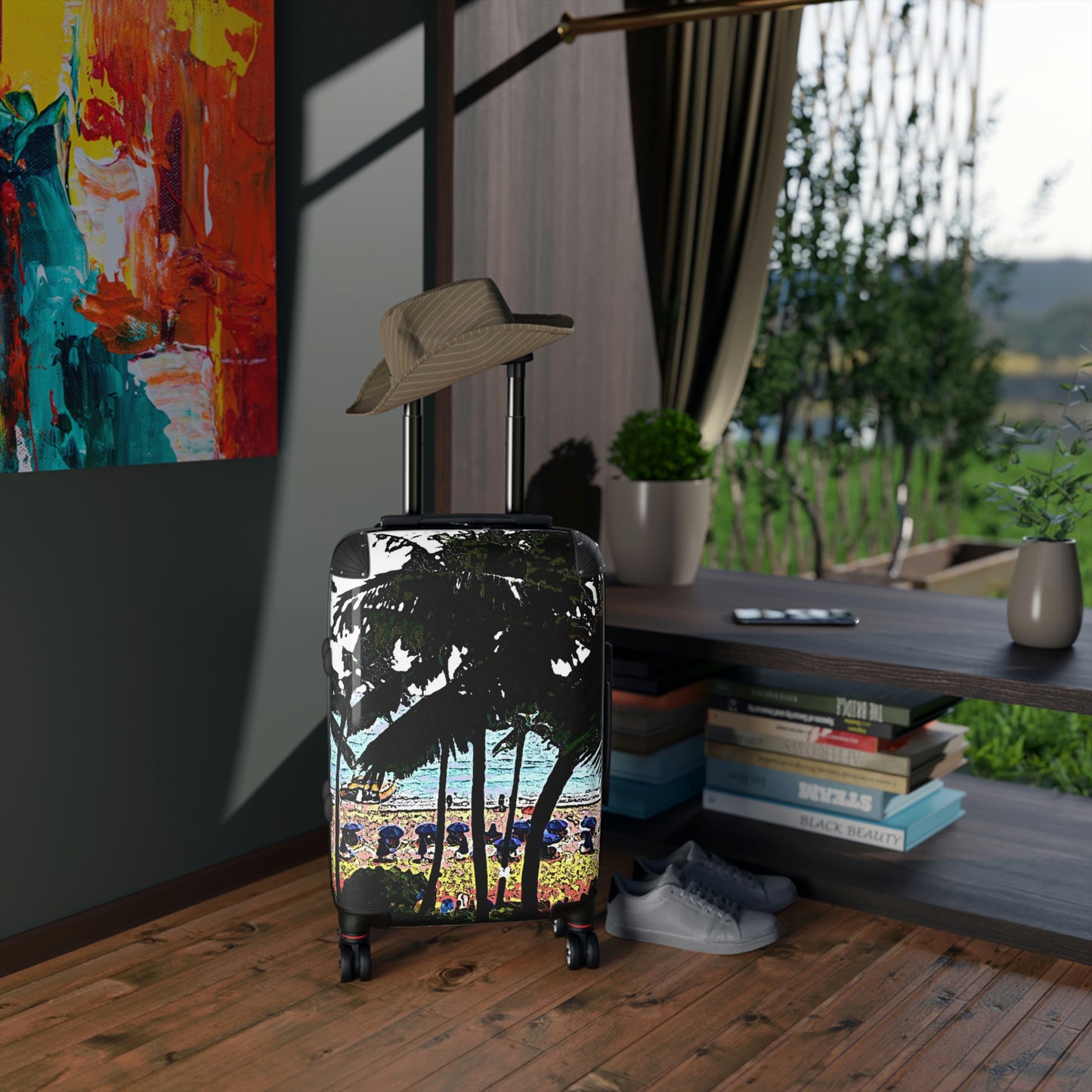 Suitcases ... "A Beautiful Beach Amongst The Palms" ... The Outrigger Waikiki, Honolulu, Oahu ... Original Works ...