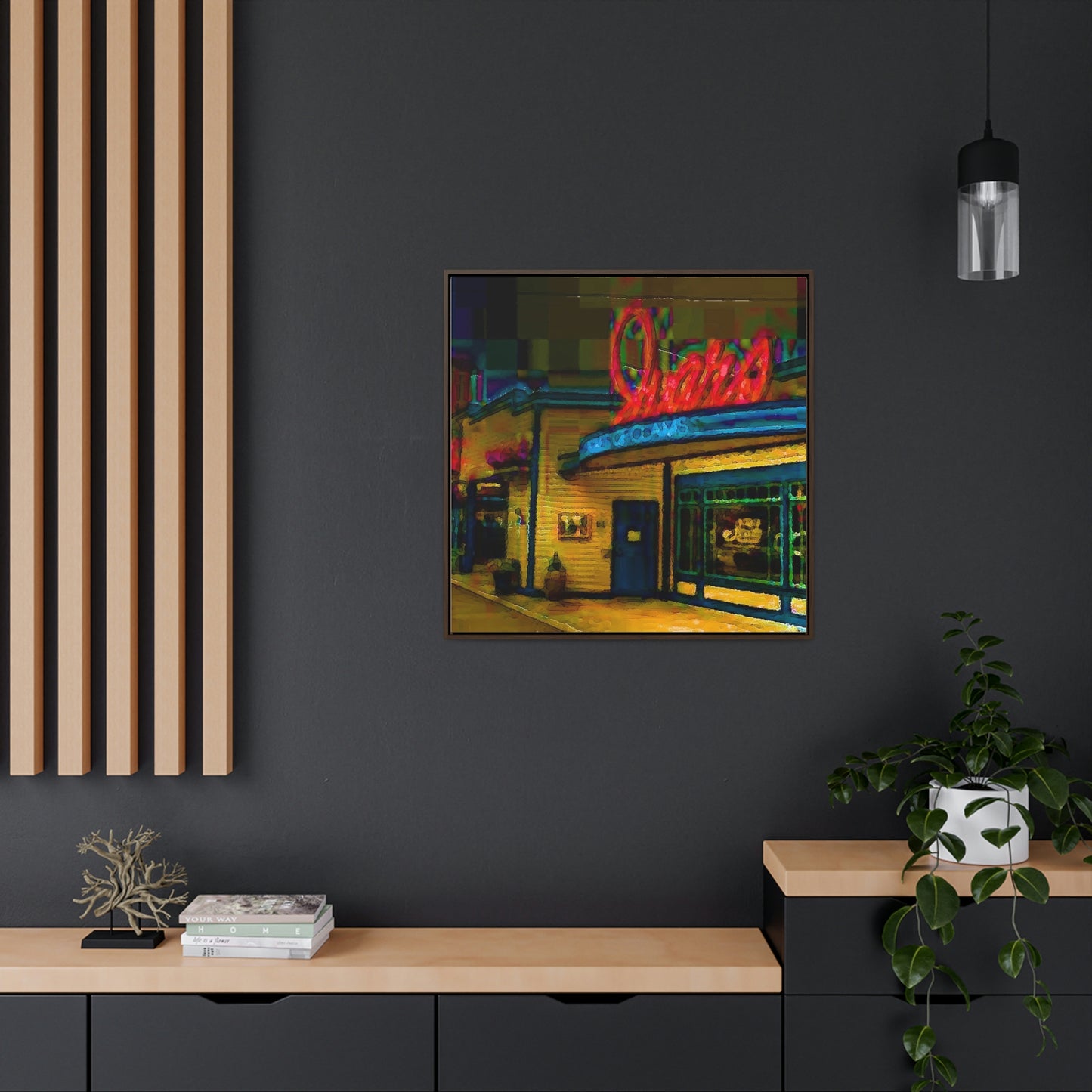 Gallery Canvas Wraps, Square Frame ...  In-A-Hurry & Stressed? ... Remember: Keep "Clam" ... Clam_Happy ...  'Ivars: Seattle Waterfront' ... Personal Archives ... Original Works ...