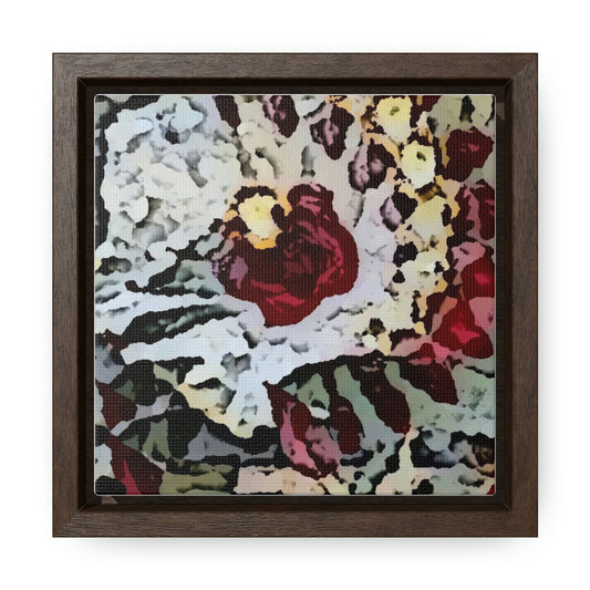 Gallery Canvas Wraps, Square Frame ... "A Friendly Flower" ... Pointsettia 'Pointing' ... Original Works ... (Supplied Photograph) ...
