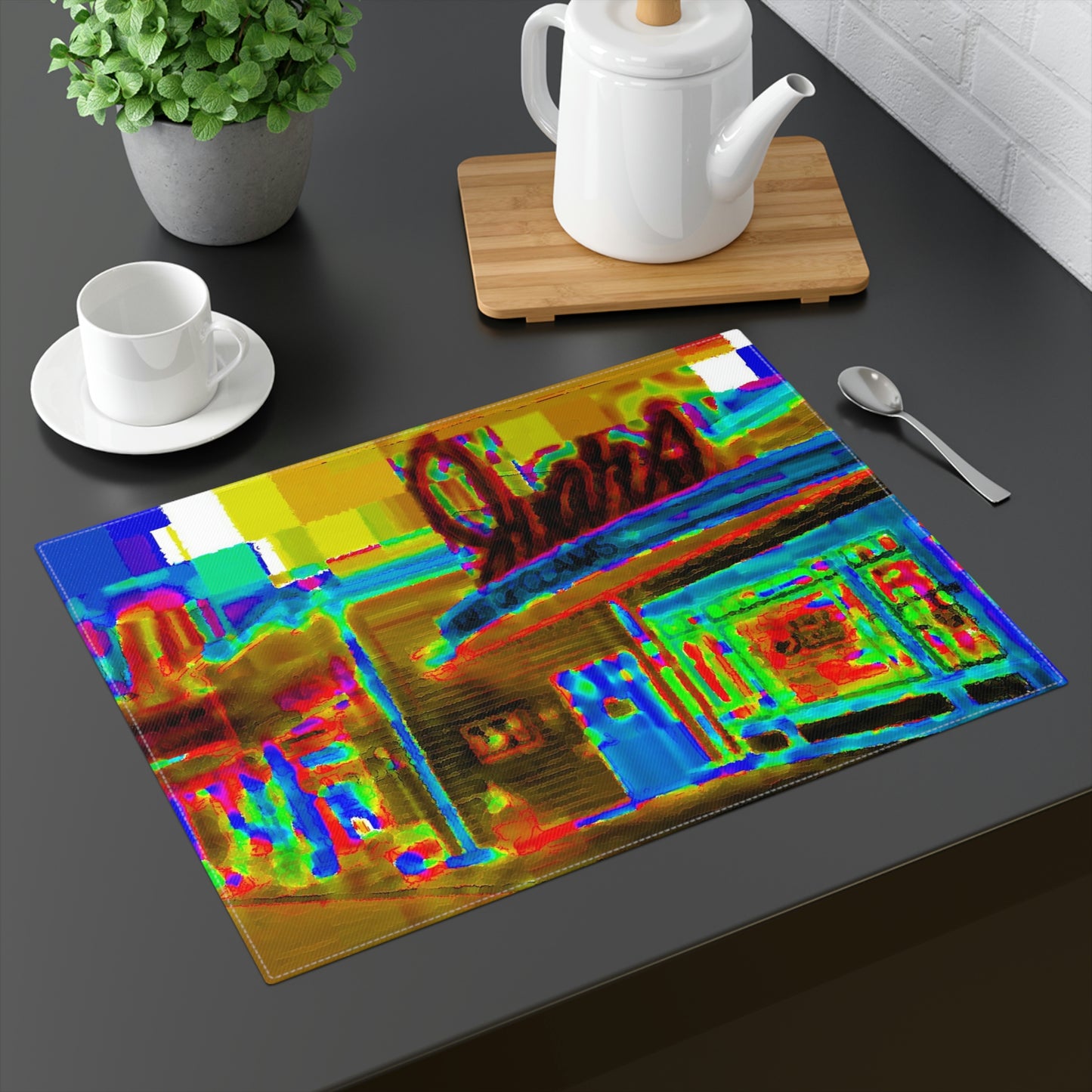 Placemat, 1pc ... In-A-Hurry & Stressed? ... Remember: Keep "Clam" ... Clam_Happy ...  'Ivars: Seattle Waterfront' ... Personal Archives ... Original Works ...