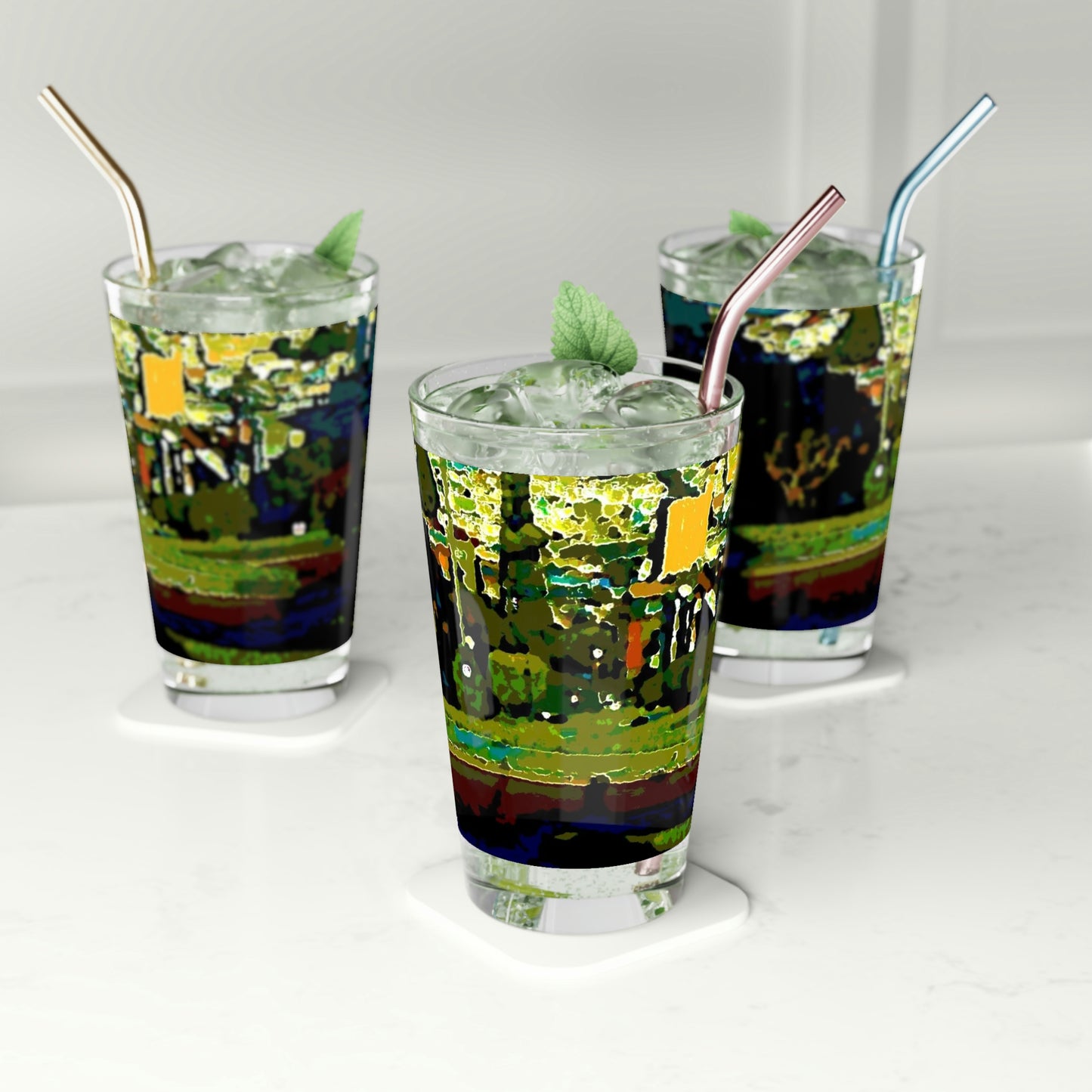 Pint Glass, 16oz ... "Lombard Street San Francisco, CA, USA" ... Family Archives 1970's ... Original Works ...