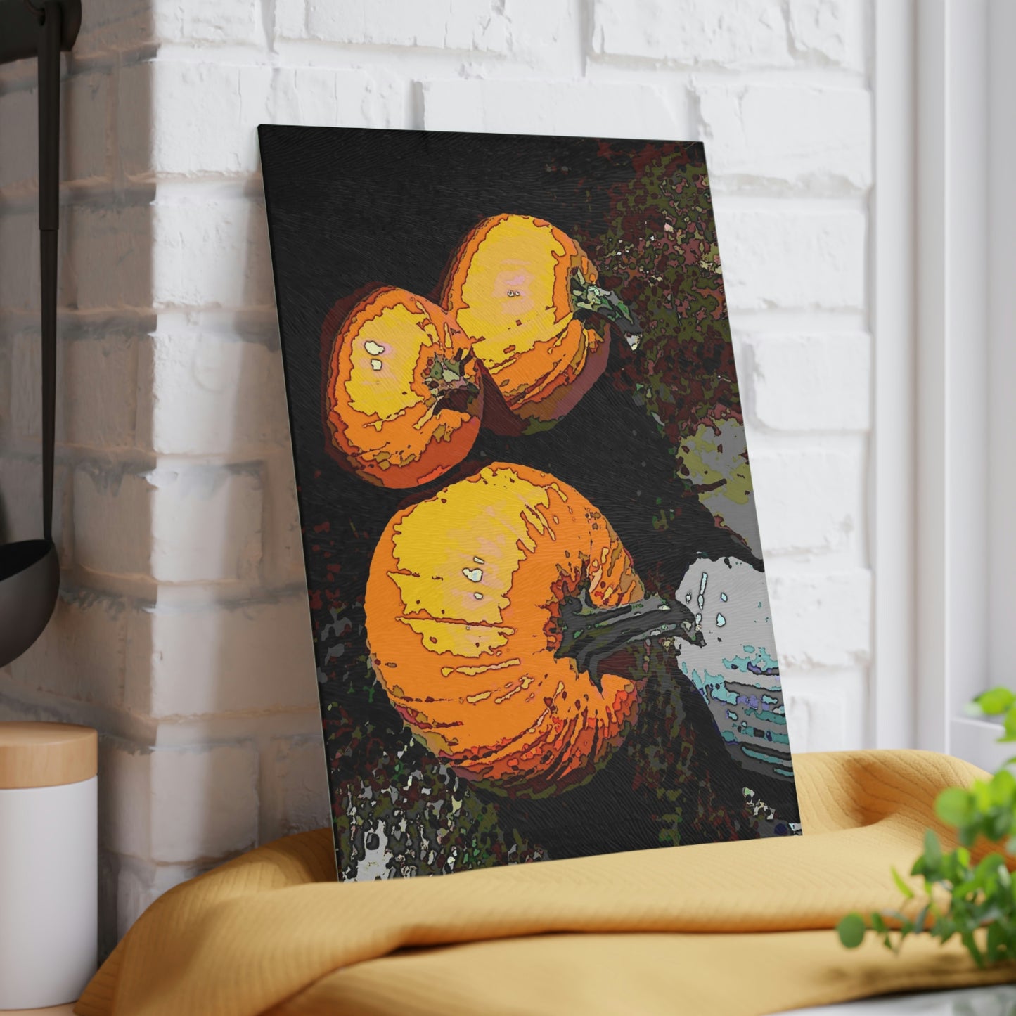 Glass Cutting Board ... "Carve Your Jack-O-Lanterns" & Dry Your Seeds 'On These' ...
