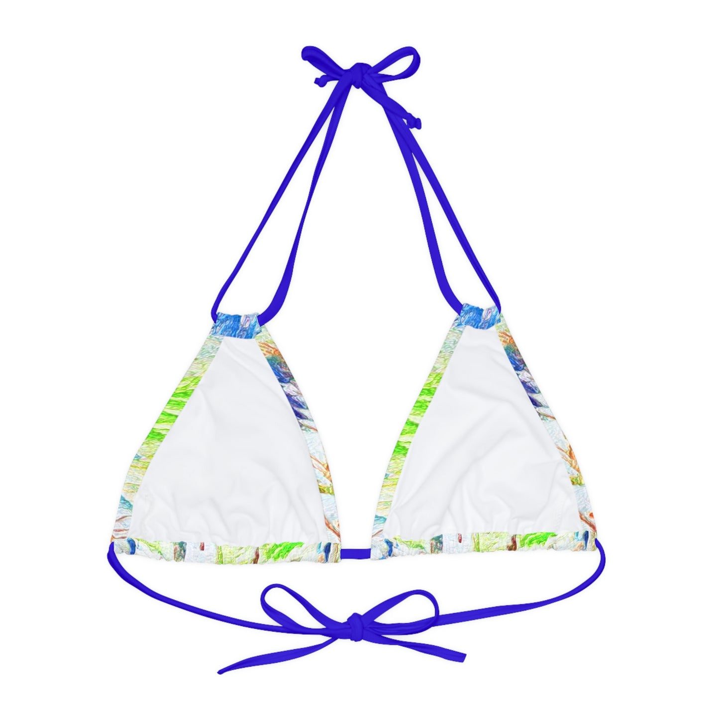 Strappy Triangle Bikini Top (AOP) ... "The Royal Hawai'ian: Waikiki Beach_Beach" ... Honolulu, HI ... Ocotber 2014 (Halloween) ... Original Works ...