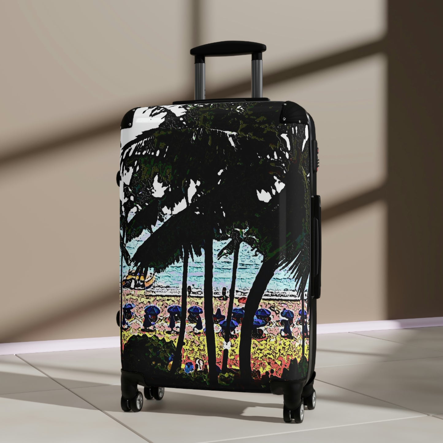 Suitcases ... "A Beautiful Beach Amongst The Palms" ... The Outrigger Waikiki, Honolulu, Oahu ... Original Works ...