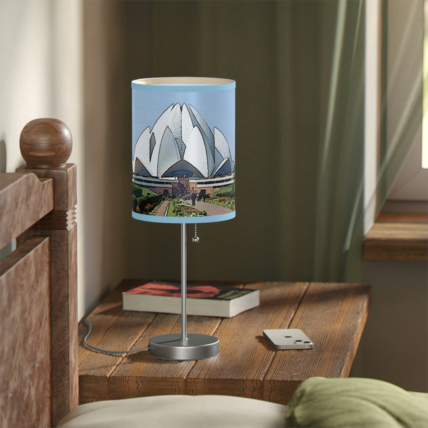 Lamp on a Stand, US|CA plug ... 'Bahai'i House-Of-Worship' ... "Lotus Temple: Delhi, India, 2008" ... Original Works ...