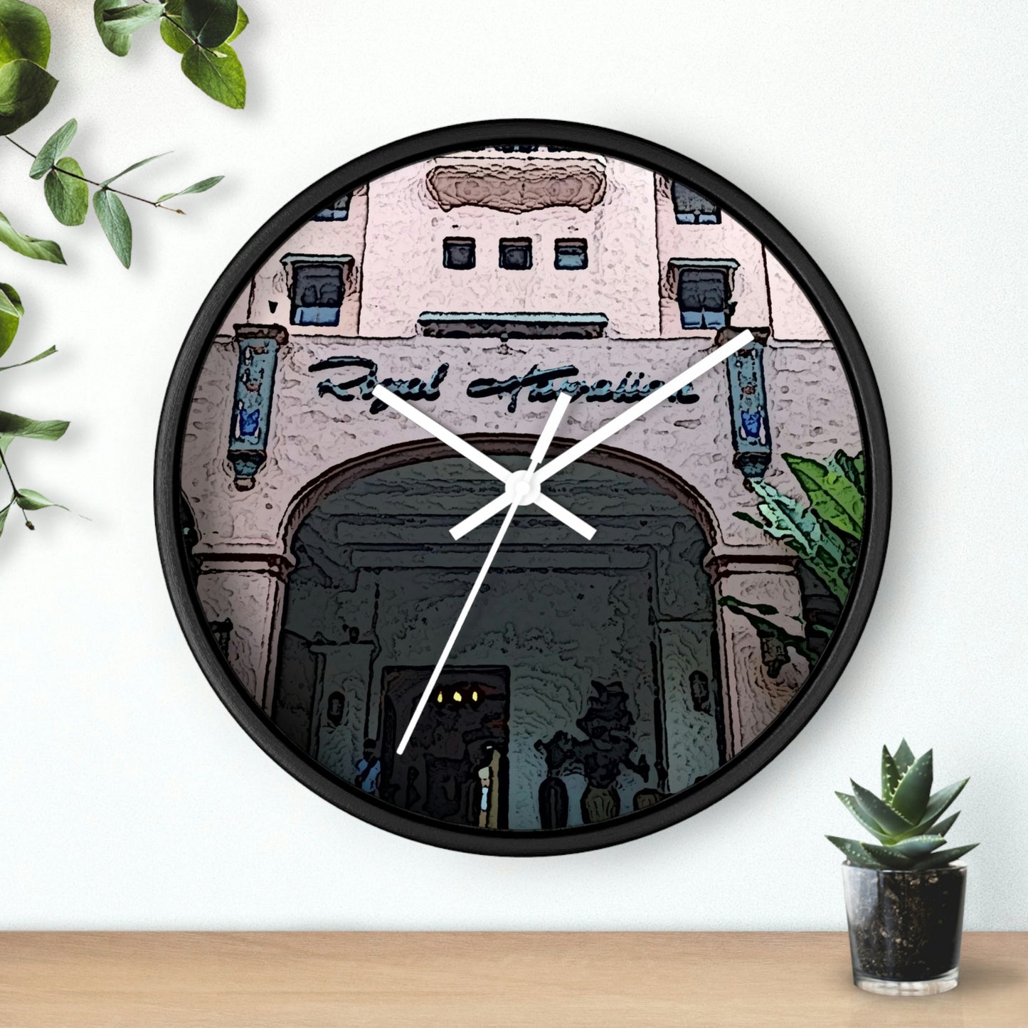 Wall clock ...  "La Grande Entree" At: 'The Pink Palace' ... The Royal Hawai'ian ... Honolulu, HI ... '27Oct2014' ... Original Works ...