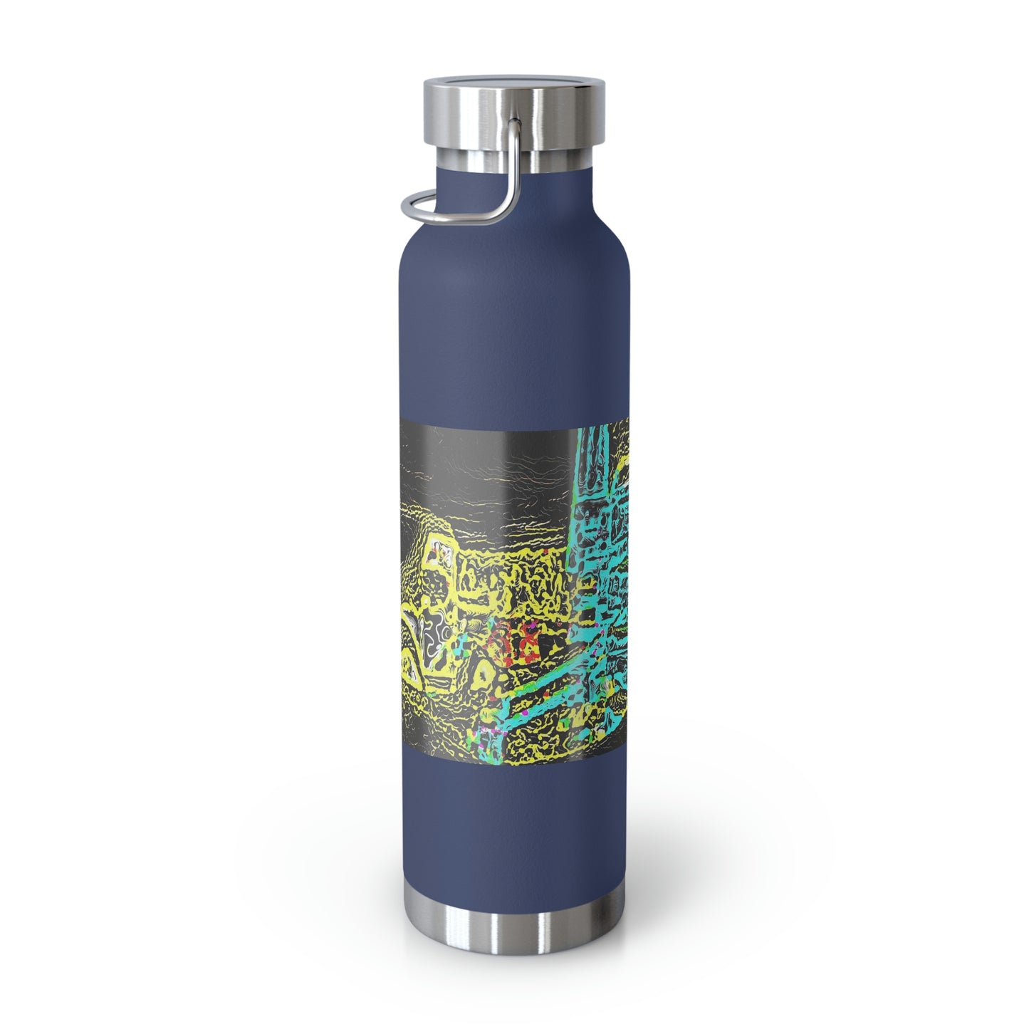 Copper Vacuum Insulated Bottle, 22oz ... "Snow Vehicle In Snow Storm At-Rest" ... Circa 12Mar23 ... Central Idaho ... 18-Hours Rendering Time: Original Works ...