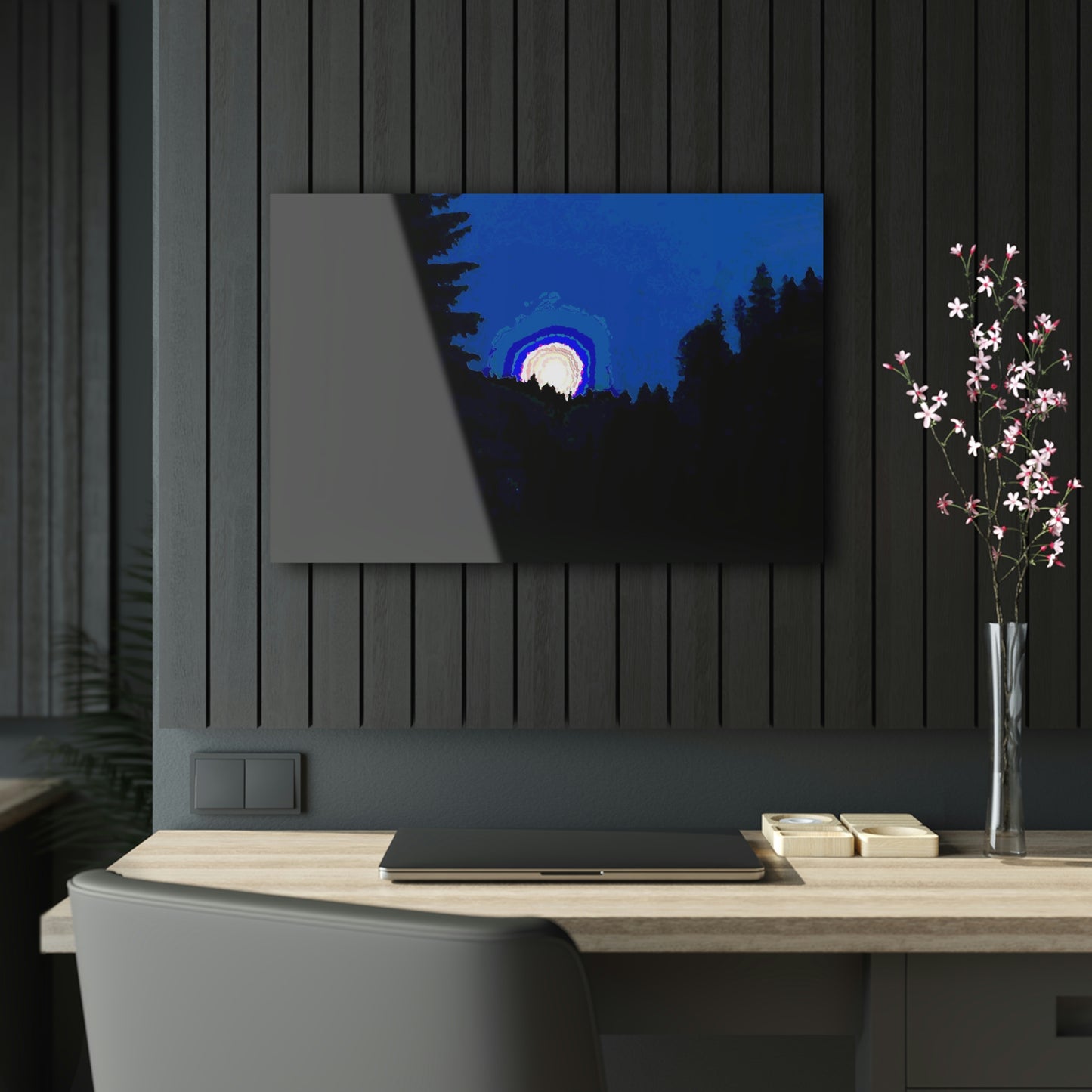 Acrylic Prints ... "The Road Home" ...' Over The River & Through The Woods To? ...' ... Moonscape Near Elk City, Idaho ... Original Works ... 5Jan23 ...