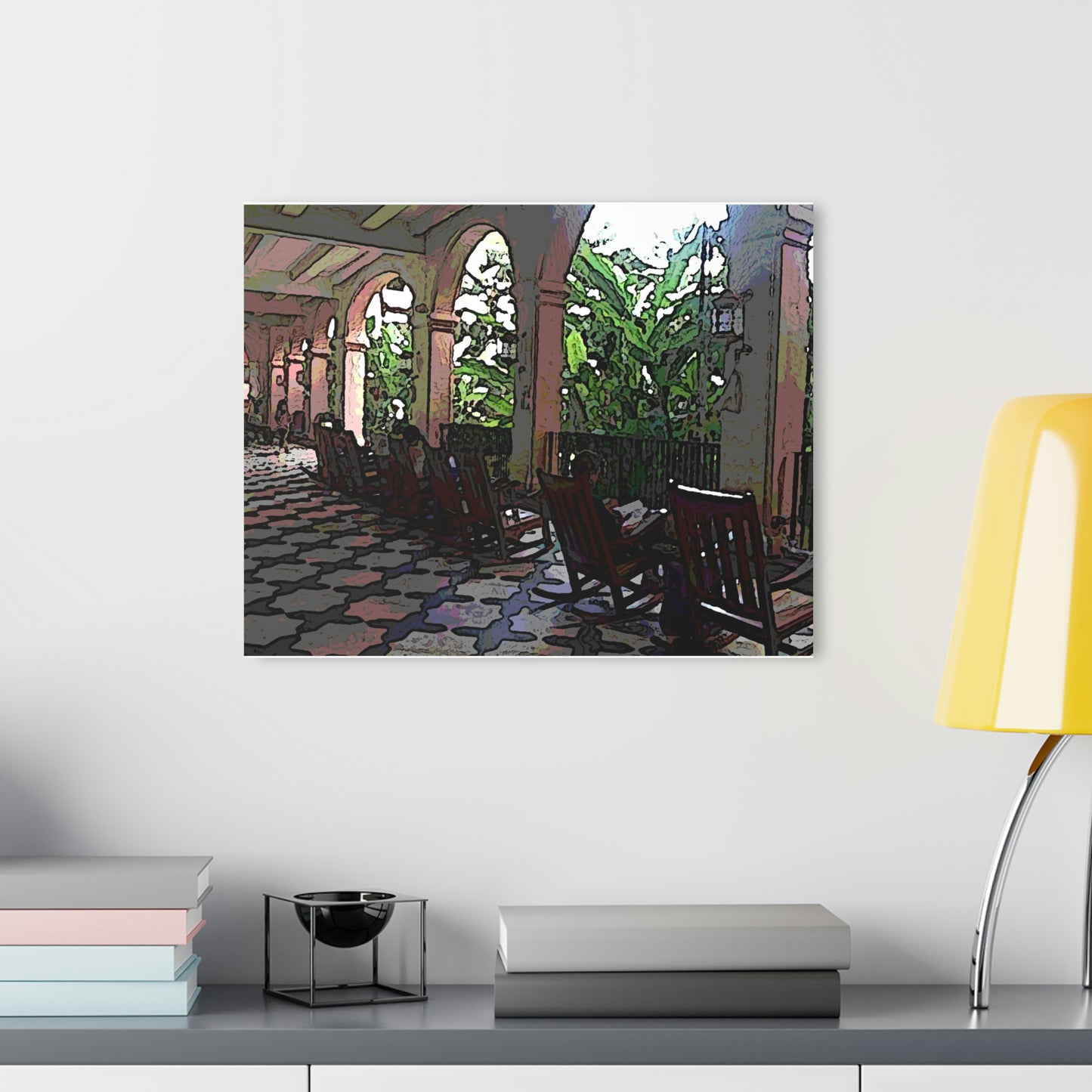 Acrylic Prints (French Cleat Hanging) ... Lanai & Rocking Chairs At: 'The Pink Palace' ... The Royal Hawai'ian ... Honolulu, HI ... '27Oct2014' ... Original Works ...