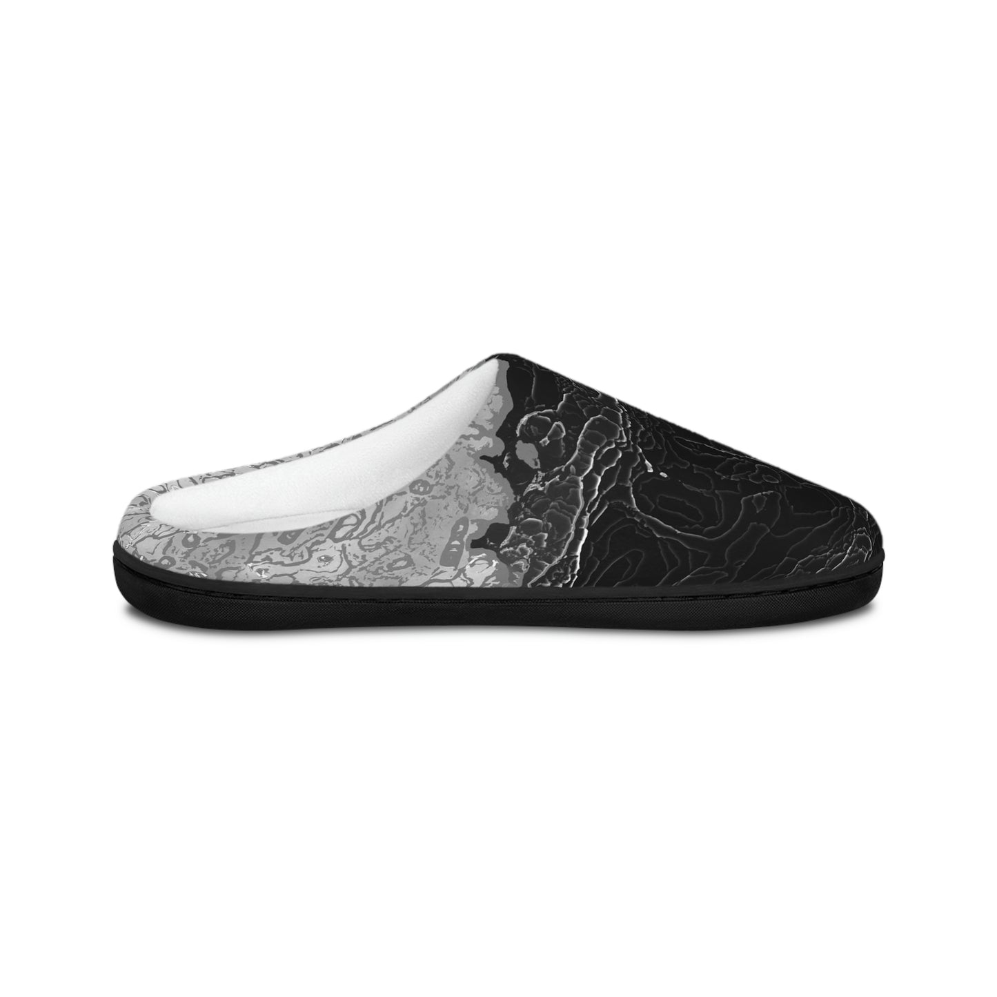 Men's Indoor Slippers ... VanGogh - Impressionsitic Winter Themes Of A Wondering Road ... "One-Step-At-A-Time" ...