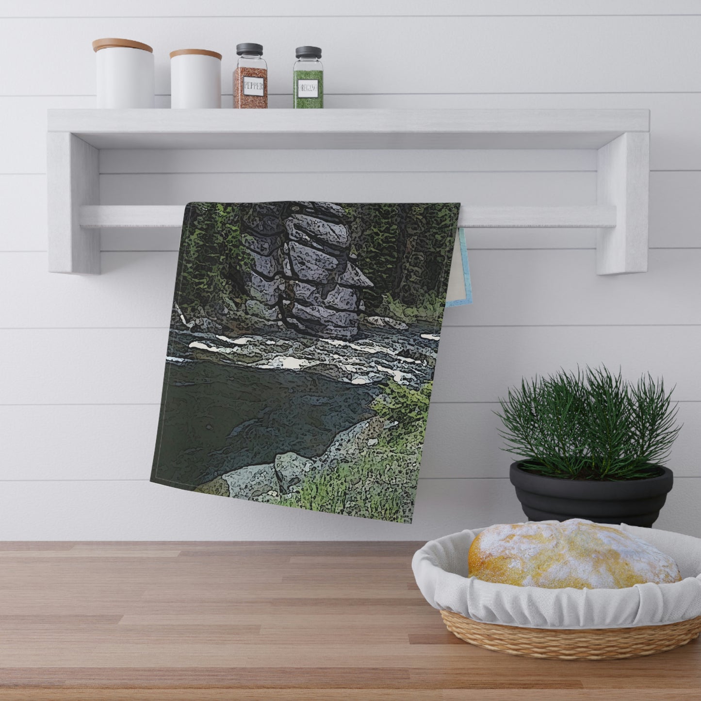 Kitchen Towel ..."I Am Innocent" ... Tricky-Dick Immortalized ... Nixon Rock: Along The River ... Central Idaho, Summer 2020 ... Original Works ...