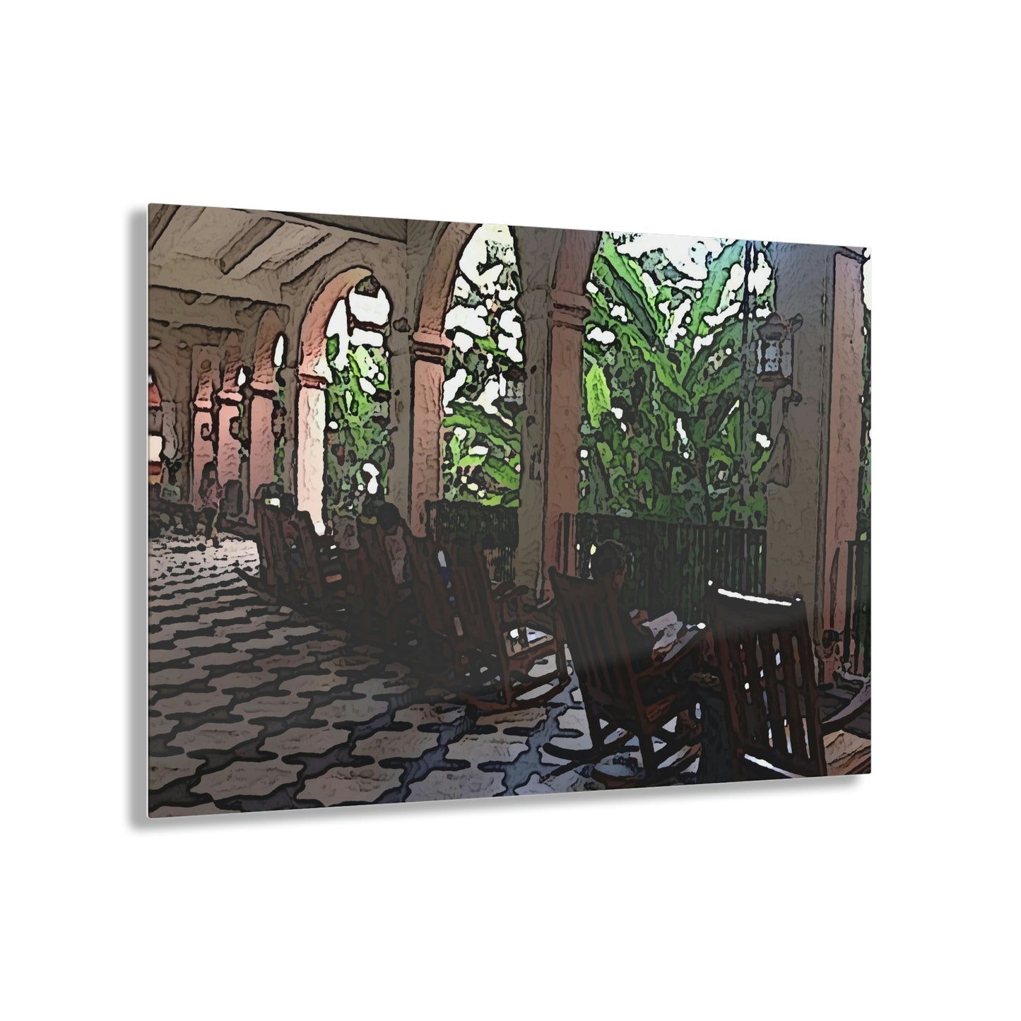 Acrylic Prints ...  Lanai & Rocking Chairs At: 'The Pink Palace' ... The Royal Hawai'ian ... Honolulu, HI ... '27Oct2014' ... Original Works ...