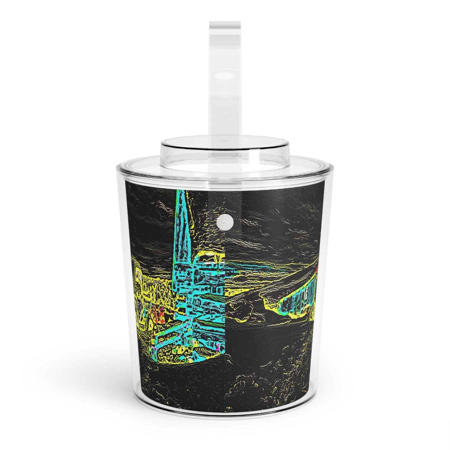 Ice Bucket with Tongs ... "Snow Vehicle In Snow Storm At-Rest" ... Circa 12Mar23 ... Central Idaho ... 18-Hours Rendering Time: Original Works ...
