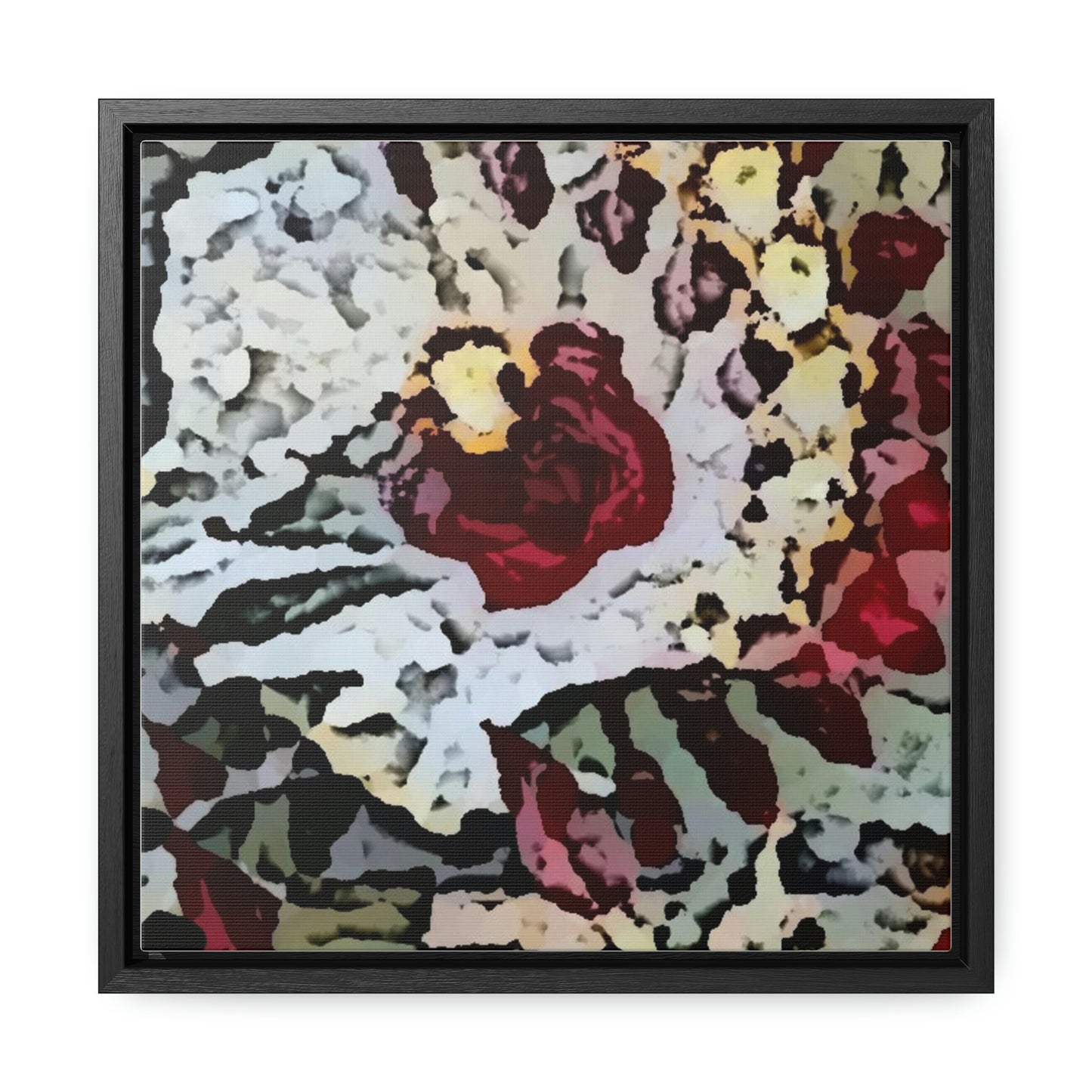 Gallery Canvas Wraps, Square Frame ... "A Friendly Flower" ... Pointsettia 'Pointing' ... Original Works ... (Supplied Photograph) ...