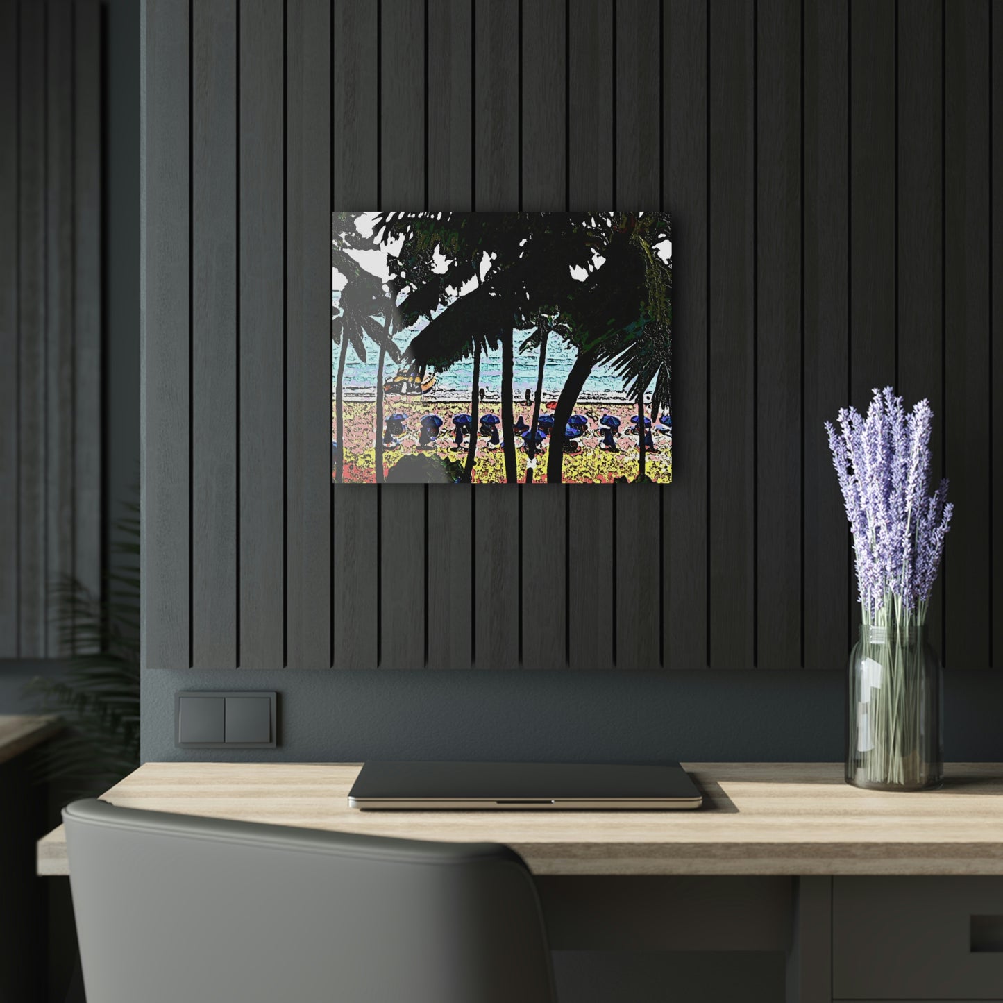 Acrylic Prints (French Cleat Hanging) ... "A Beautiful Beach Amongst The Palms" ... The Outrigger Waikiki, Honolulu, Oahu ... Original Works ...