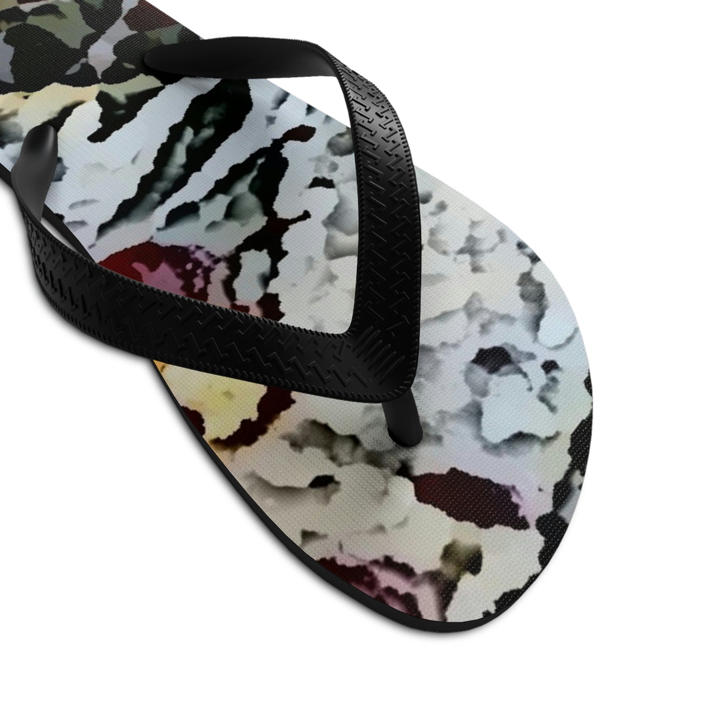 Unisex Flip-Flops ... "A Friendly Flower" ... Pointsettia 'Pointing' ... Original Works ... (Supplied Photograph) ...