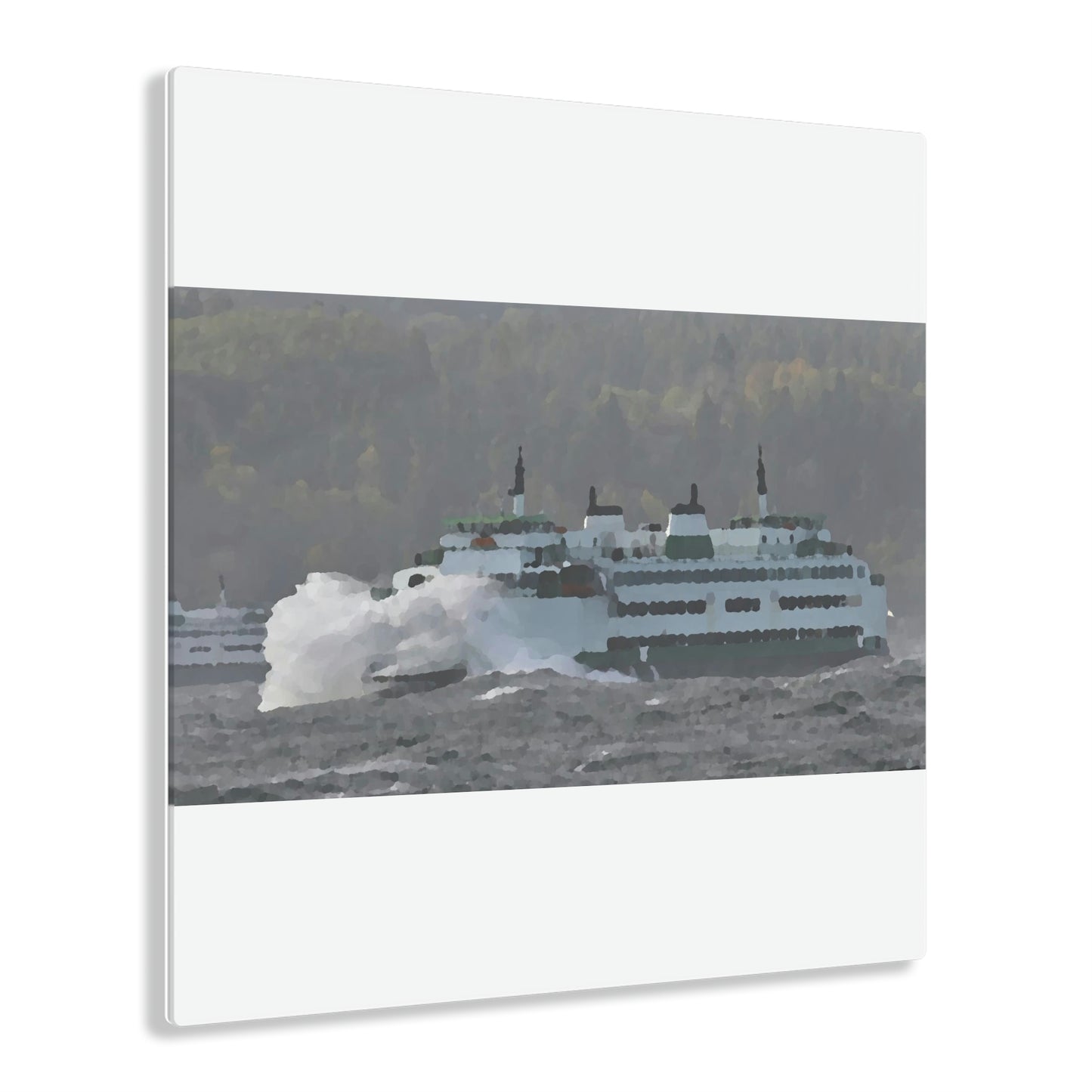 Acrylic Prints ... WADOT Ferry Crossing ... "A Very Rough Day" ... Mulkiteo Route ... Family Archives ... Early 1990's' ... Original Works ...