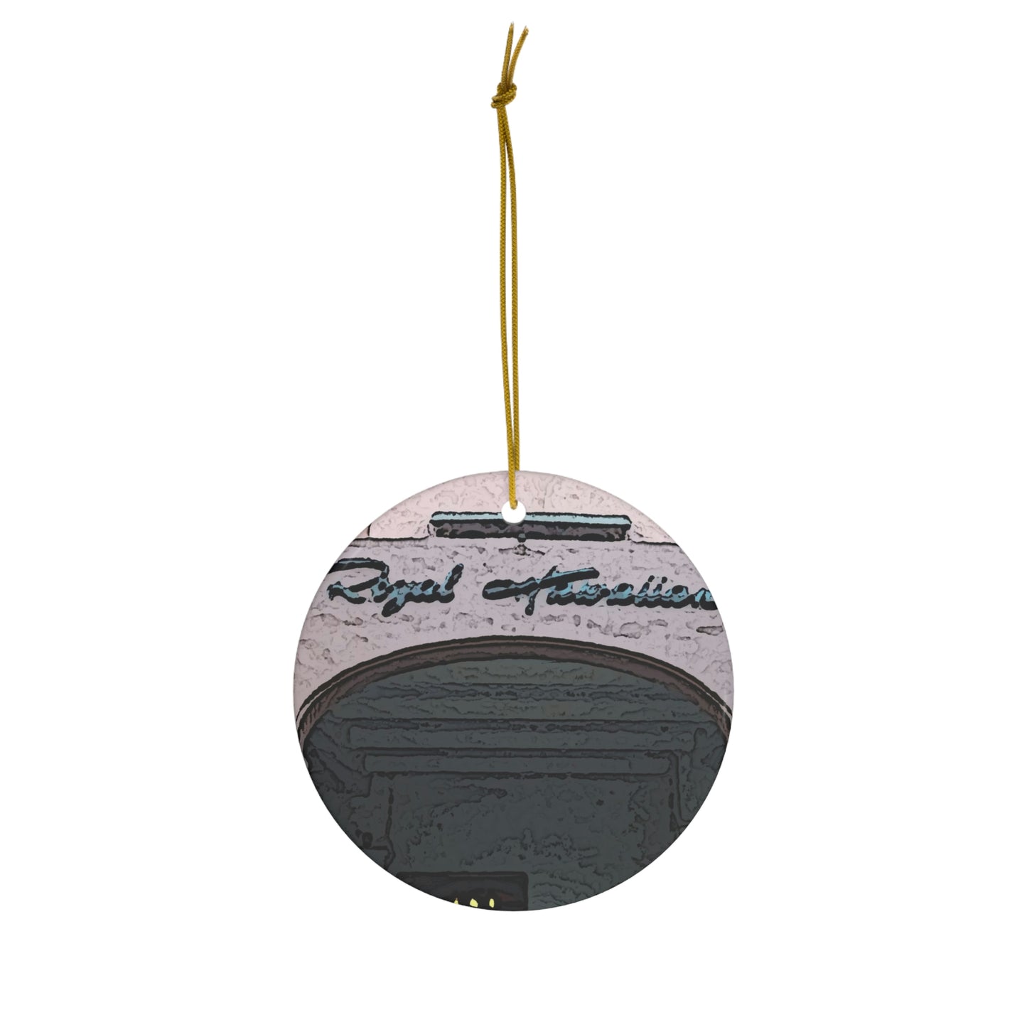 Ceramic Ornament, 1-Pack ... "La Grande Entree" At: 'The Pink Palace' ... The Royal Hawai'ian ... Honolulu, HI ... '27Oct2014' ... Original Works ...