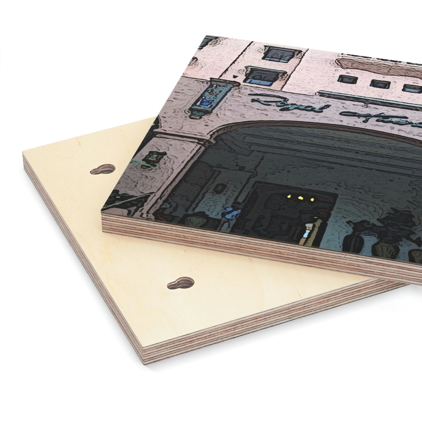 Wood Canvas ...  "La Grande Entree" At: 'The Pink Palace' ... The Royal Hawai'ian ... Honolulu, HI ... '27Oct2014' ... Original Works ...