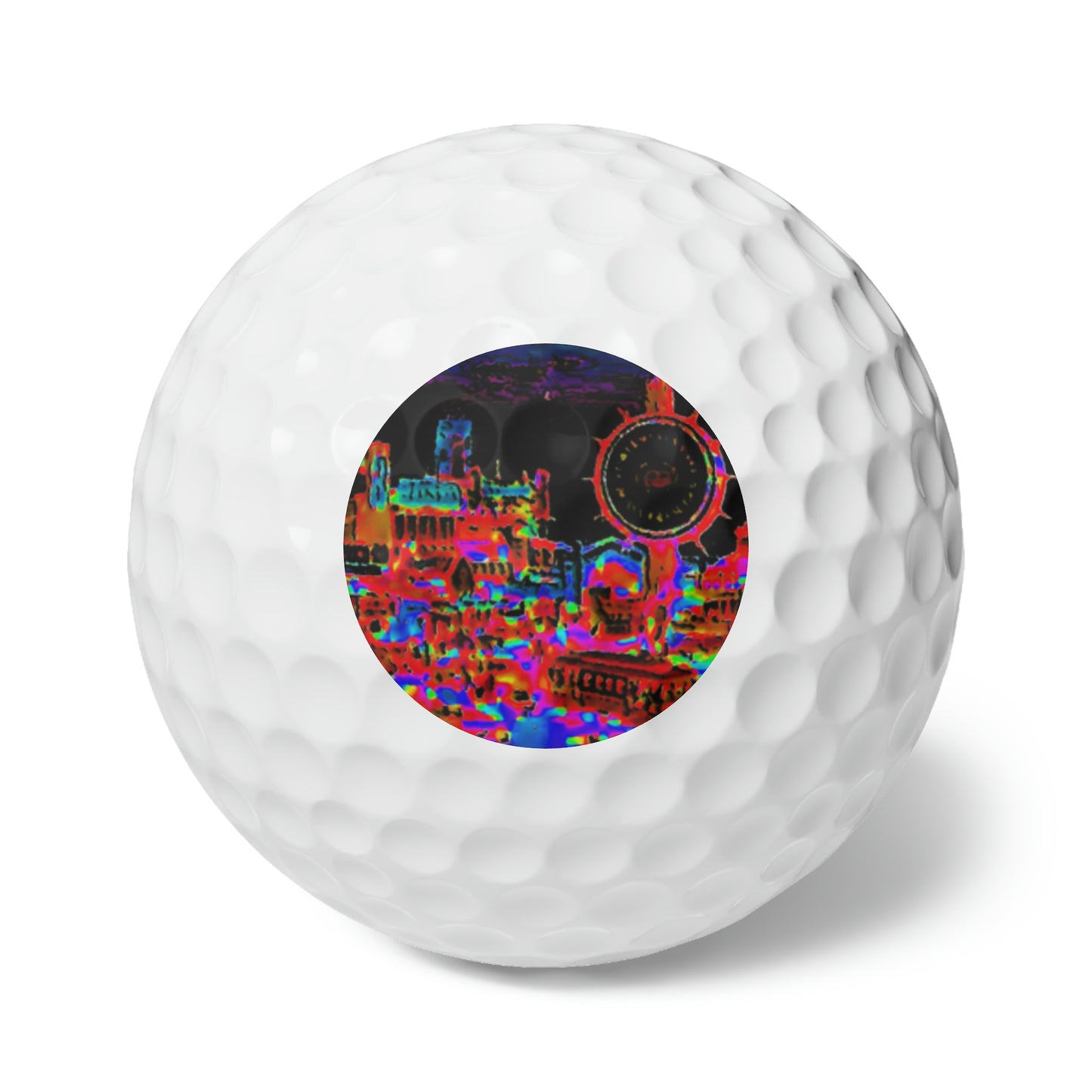 Golf Balls, 6pcs ... "No.9 Fishermen's Grotto - Fishermen's Wharf, SF, California" ... Family Archives: 1970's ... Original Works ...