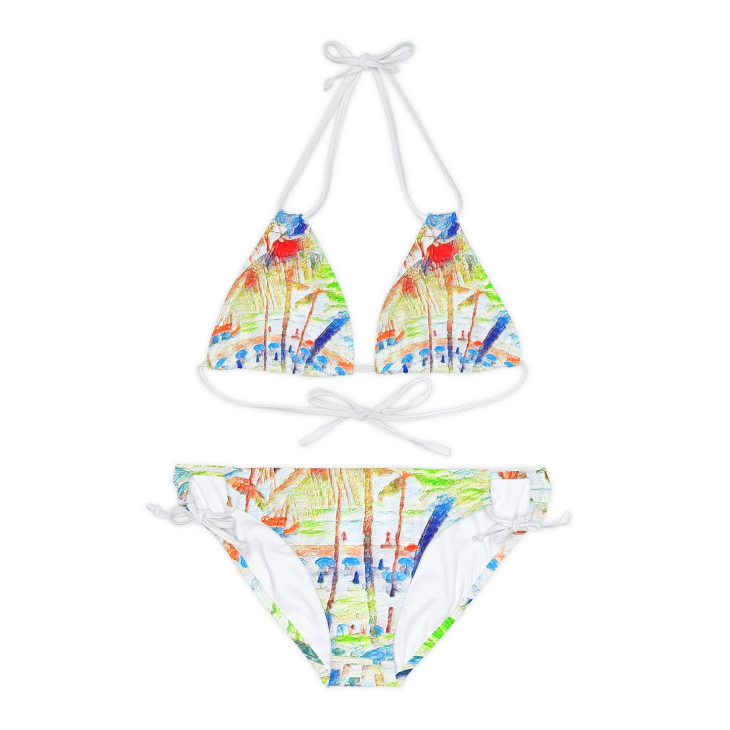 Strappy Bikini Set (AOP) ... "The Royal Hawai'ian: Waikiki Beach_Beach" ... Honolulu, HI ... Ocotber 2014 (Halloween) ... Original Works ...