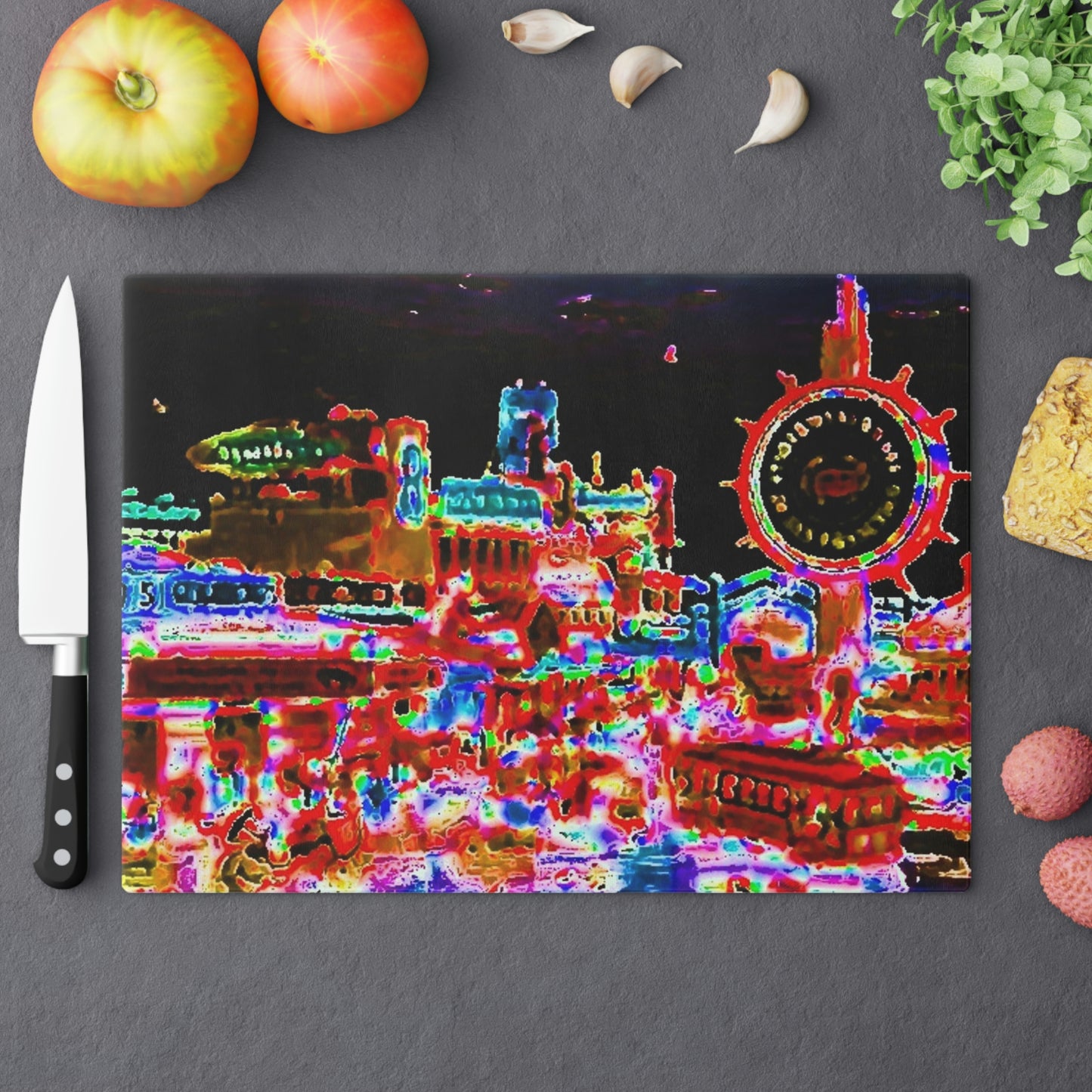 Cutting Board ... "No.9 Fishermen's Grotto - Fishermen's Wharf, SF, California" ... Family Archives: 1970's ... Original Works ...