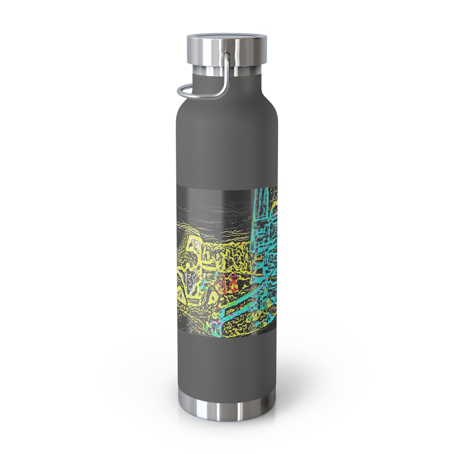 Copper Vacuum Insulated Bottle, 22oz ... "Snow Vehicle In Snow Storm At-Rest" ... Circa 12Mar23 ... Central Idaho ... 18-Hours Rendering Time: Original Works ...