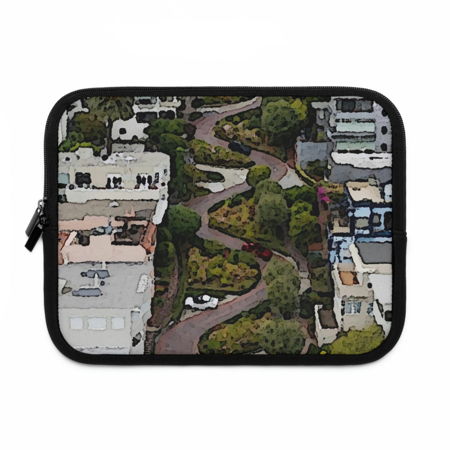Laptop Sleeve ... A Crazy Street ... 'Eight Winding Curve-Switchbacks' ... "Lombard Street, San Francisco, CA' ... Family Archives: 1970's ... Original Works ...