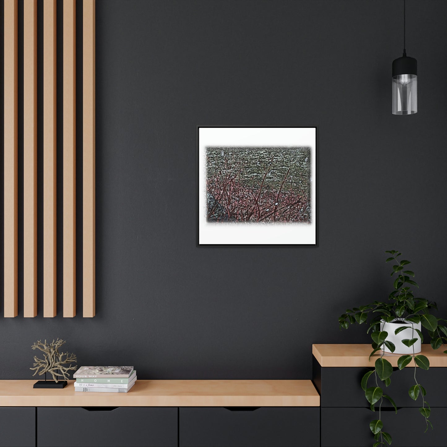 Gallery Canvas Wraps, Square Frame ... "A River Runs Through It" ... Red-Osier-Dogwood (Cornus Stonlifera 'Rubra') .. Original Works ... Central Idaho ...