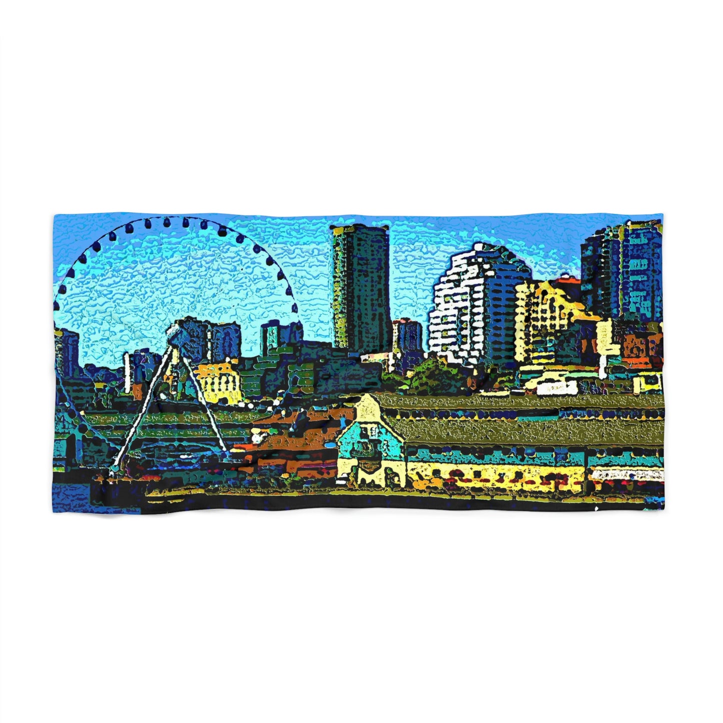 Beach Towel ... That Classic Wheel ... 'Seattle's Wheel' ... & An Old Classic Waterside Vendors ...  'Family Archives' ... Original Works ...
