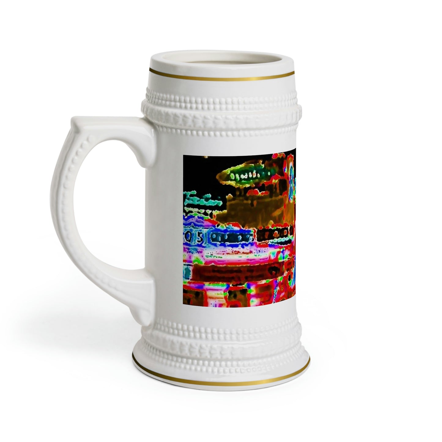 Beer Stein Mug ... "No.9 Fishermen's Grotto - Fishermen's Wharf, SF, California" ... Family Archives: 1970's ... Original Works ...