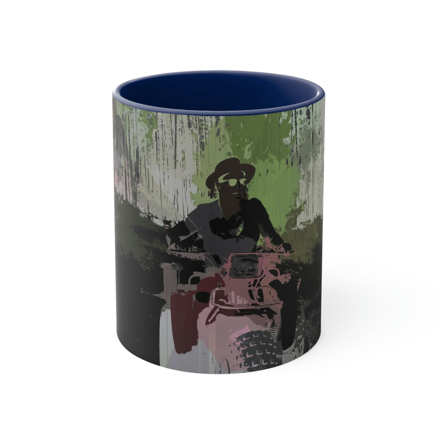 Accent Coffee Mug, 11oz ... 3-Wheeln' N' Groovin The Mountain Roads ... Central Idaho ... Original Works ...