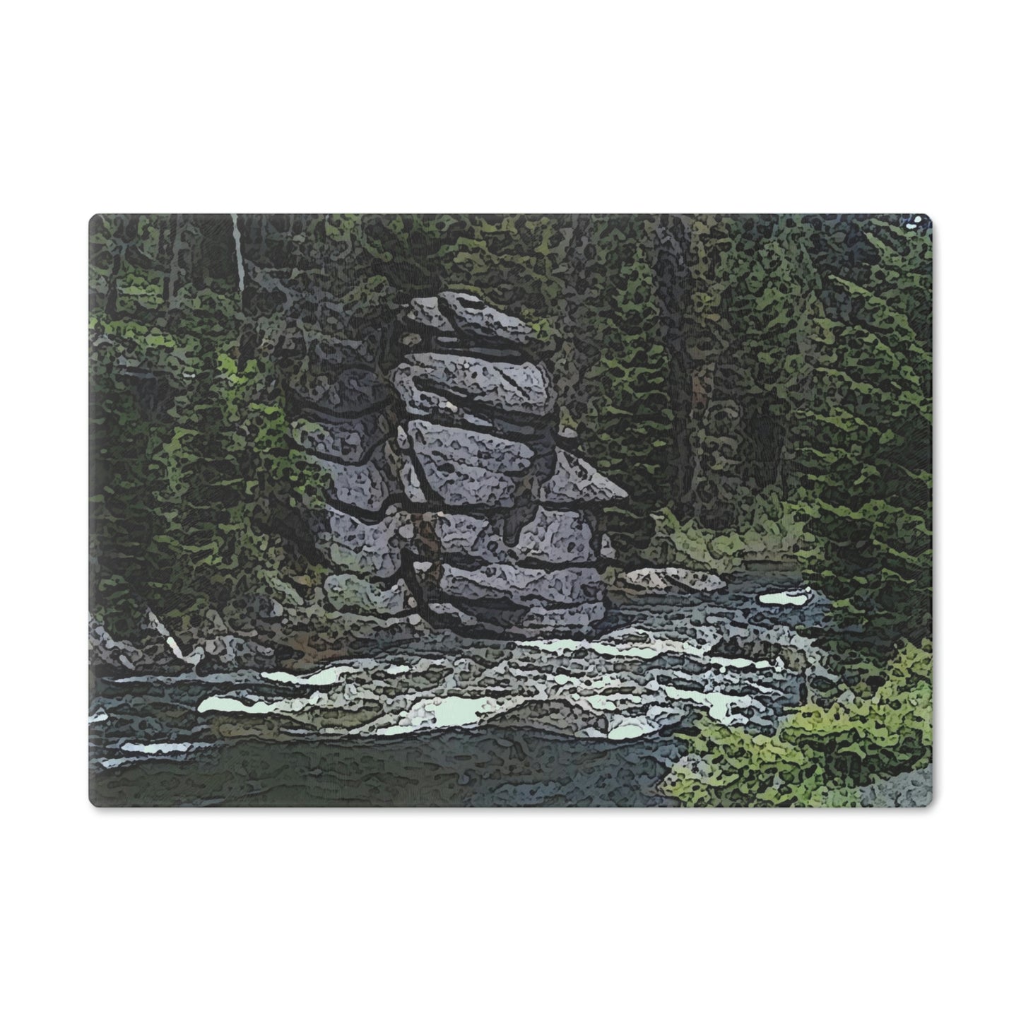 Cutting Board ..."I Am Innocent" ... Tricky-Dick Immortalized ... Nixon Rock: Along The River ... Central Idaho, Summer 2020 ... Original Works ...