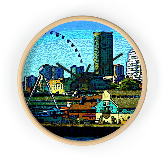 Wall clock ... That Classic Wheel ... 'Seattle's Wheel' ... & An Old Classic Waterside Vendors ...  'Family Archives' ... Original Works ...