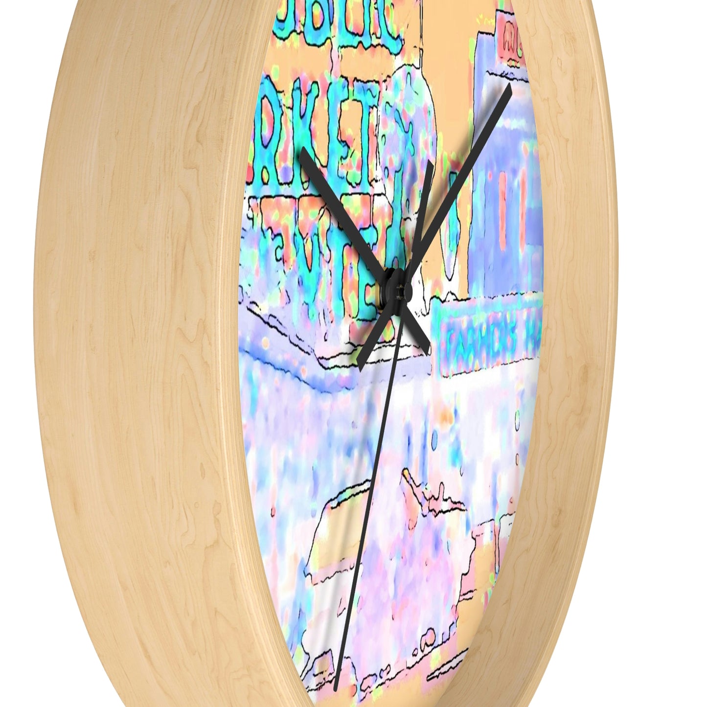 Wall clock ... 'Keep Time' ... The Market-Way ... "At Seattle's World Famous Pike Place Market."