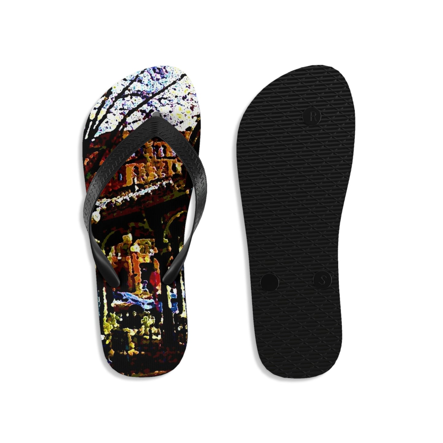 Unisex Flip-Flops ... A Very Fine Place To Meet ... To Catch The Bus ... 'To Find A Friend' .. Just-To-Hangout ... Dr FJHolt Base Photo ... Original Works ...