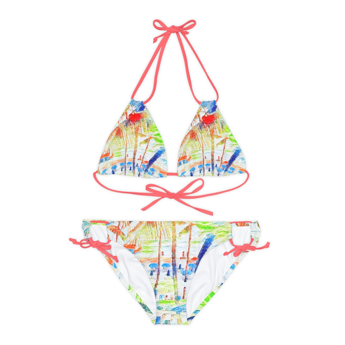 Strappy Bikini Set (AOP) ... "The Royal Hawai'ian: Waikiki Beach_Beach" ... Honolulu, HI ... Ocotber 2014 (Halloween) ... Original Works ...