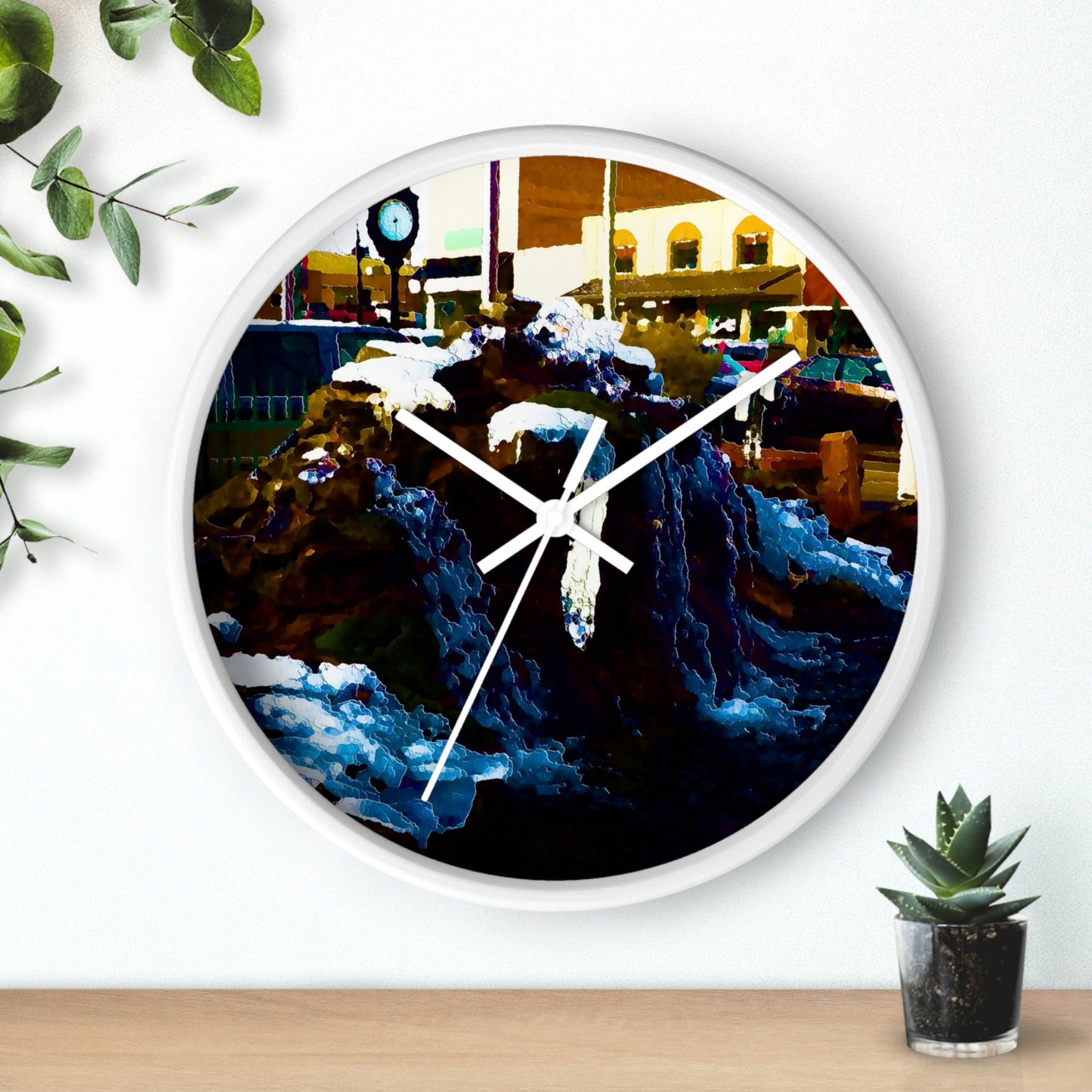 Wall clock ...  "Ice & Water Sculpted" ... Downtown Grangeville, Idaho ... Adjacent To Irwin Pharmacy ... 5Jan23 ... Original Works ...