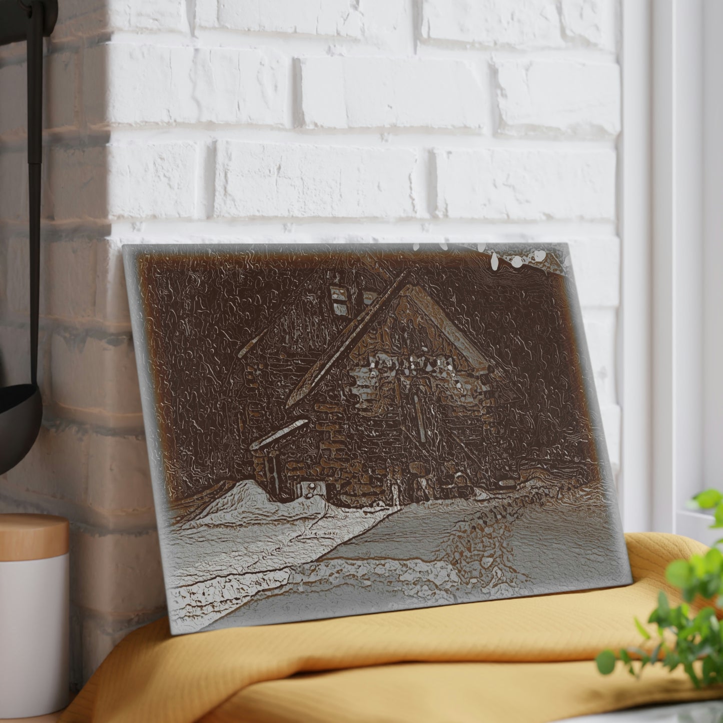 Glass Cutting Board ..."A Stormy Thanksgiving Celebration In-The-Mountains"