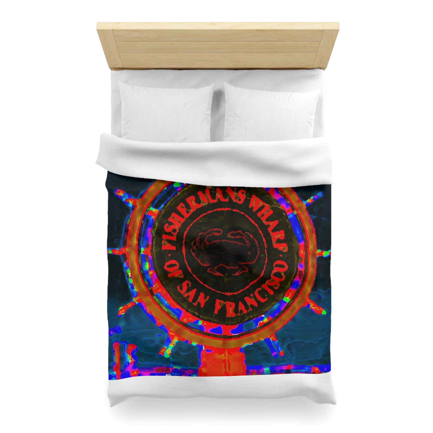 Microfiber Duvet Cover... "No.9 Fishermen's Grotto - Fishermen's Wharf, SF, California" ... Family Archives: 1970's ... Original Works ...