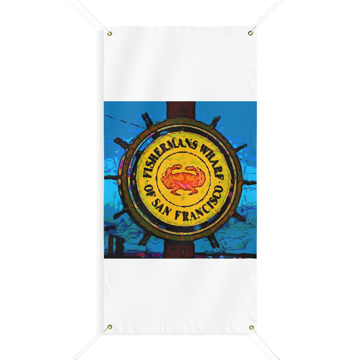 Matte Banner ... "No.9 Fishermen's Grotto - Fishermen's Wharf, SF, California" ... Family Archives: 1970's ... Original Works ...