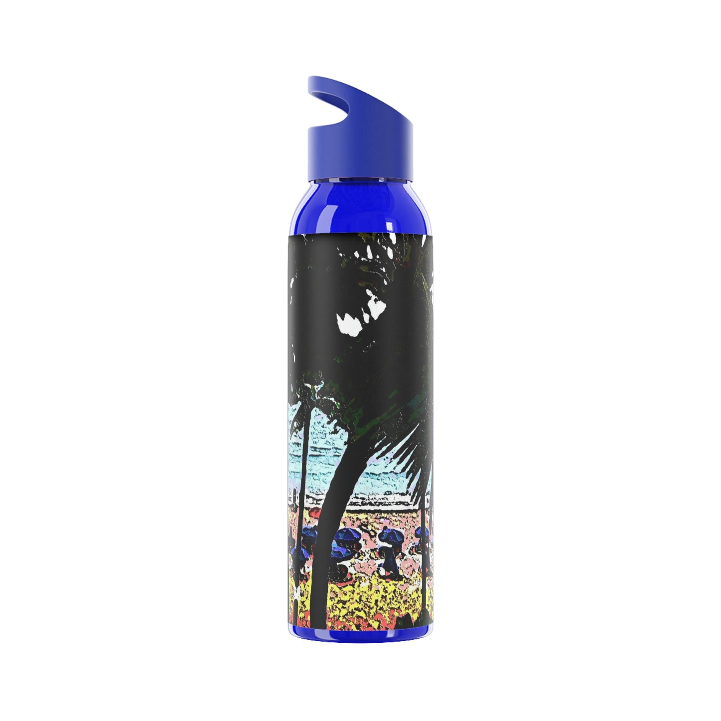 Sky Water Bottle ... "A Beautiful Beach Amongst The Palms" ... The Outrigger Waikiki, Honolulu, Oahu ... Original Works ...