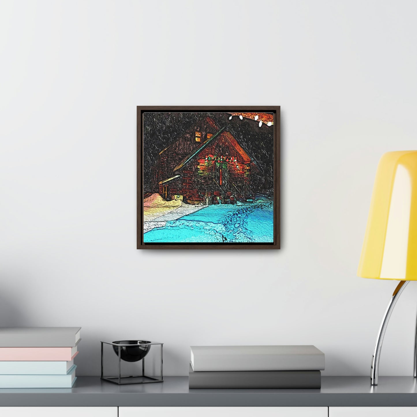 Gallery Canvas Wraps, Square Frame ... A Very Snowy November 2022 ... 'Mountains Of Central Idaho' ... Rhett Creek & Beyond ... Original Works: 10 Hours Rendering Time ...