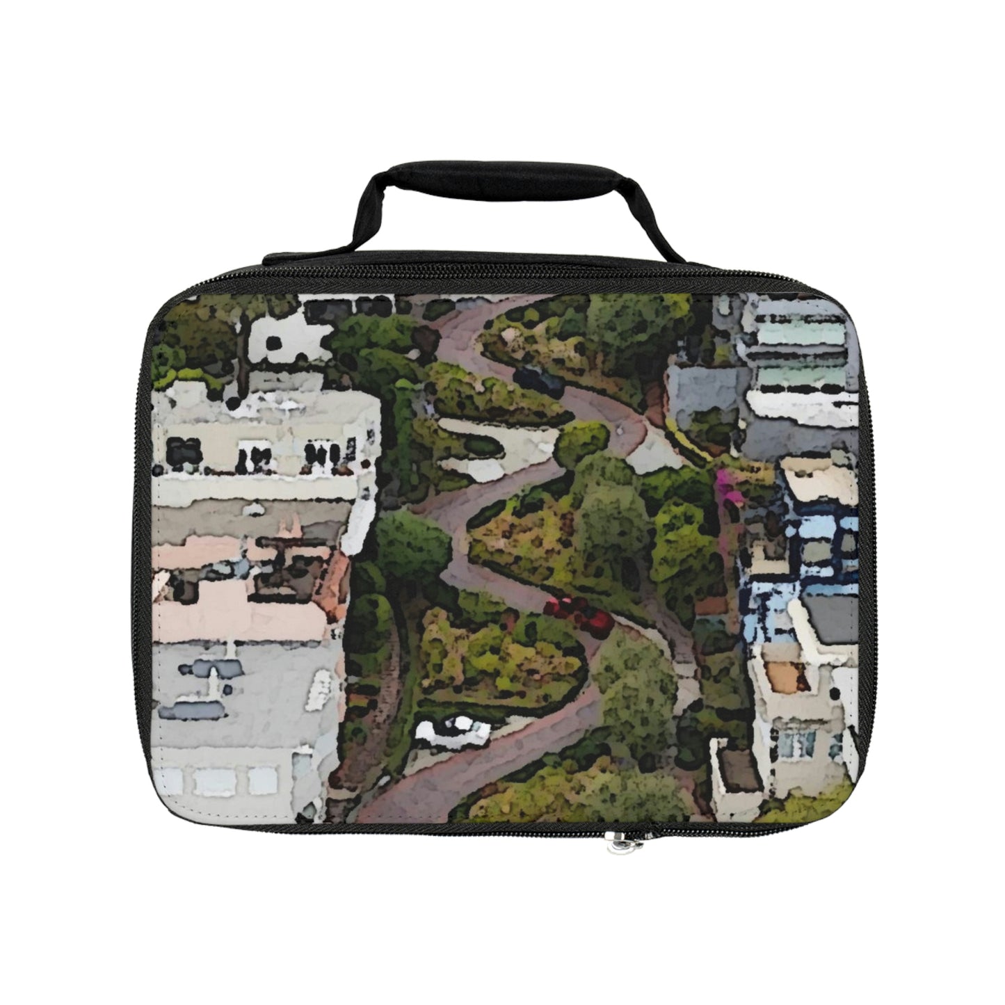 Lunch Bag ... A Crazy Street ... 'Eight Winding Curve-Switchbacks' ... "Lombard Street, San Francisco, CA' ... Family Archives: 1970's ... Original Works ...