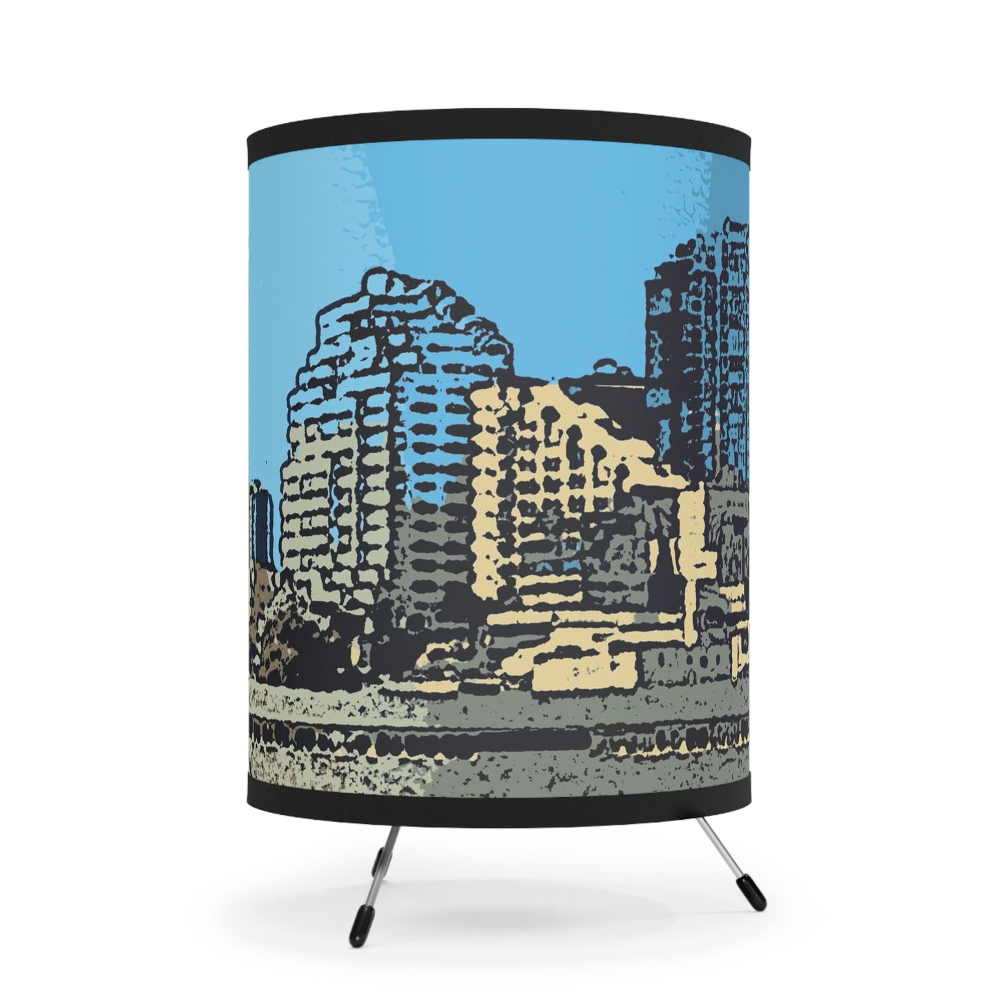 Tripod Lamp with High-Res Printed Shade, US\CA plug ... That Classic Wheel ... 'Seattle's Wheel' ... & Old Classic Waterside Vendors ...  'Family Archives' ... Original Works ...
