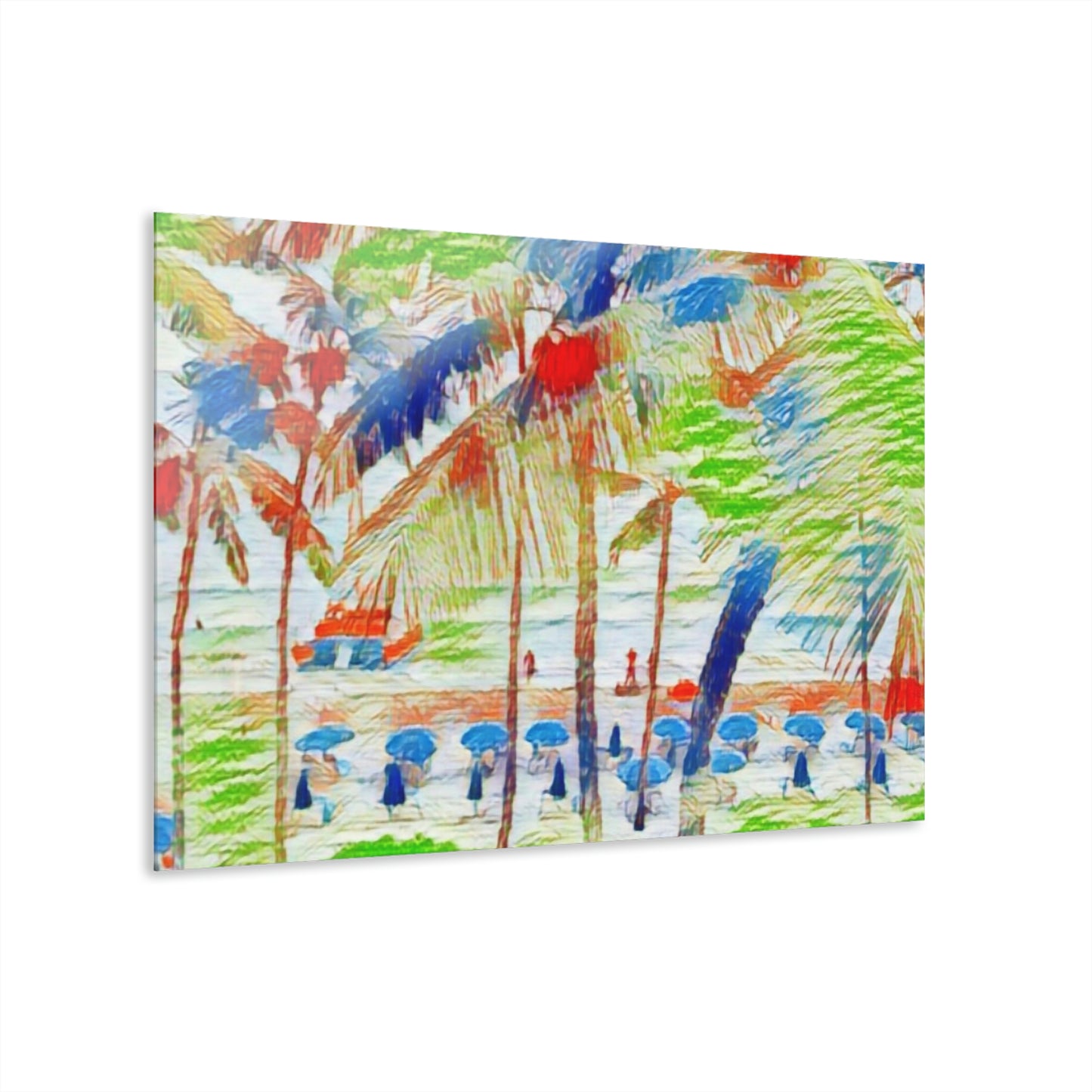 Acrylic Prints (French Cleat Hanging) ... "The Royal Hawai'ian: Waikiki Beach_Beach" ... Honolulu, HI ... Ocotber 2014 (Halloween) ... Original Works ...